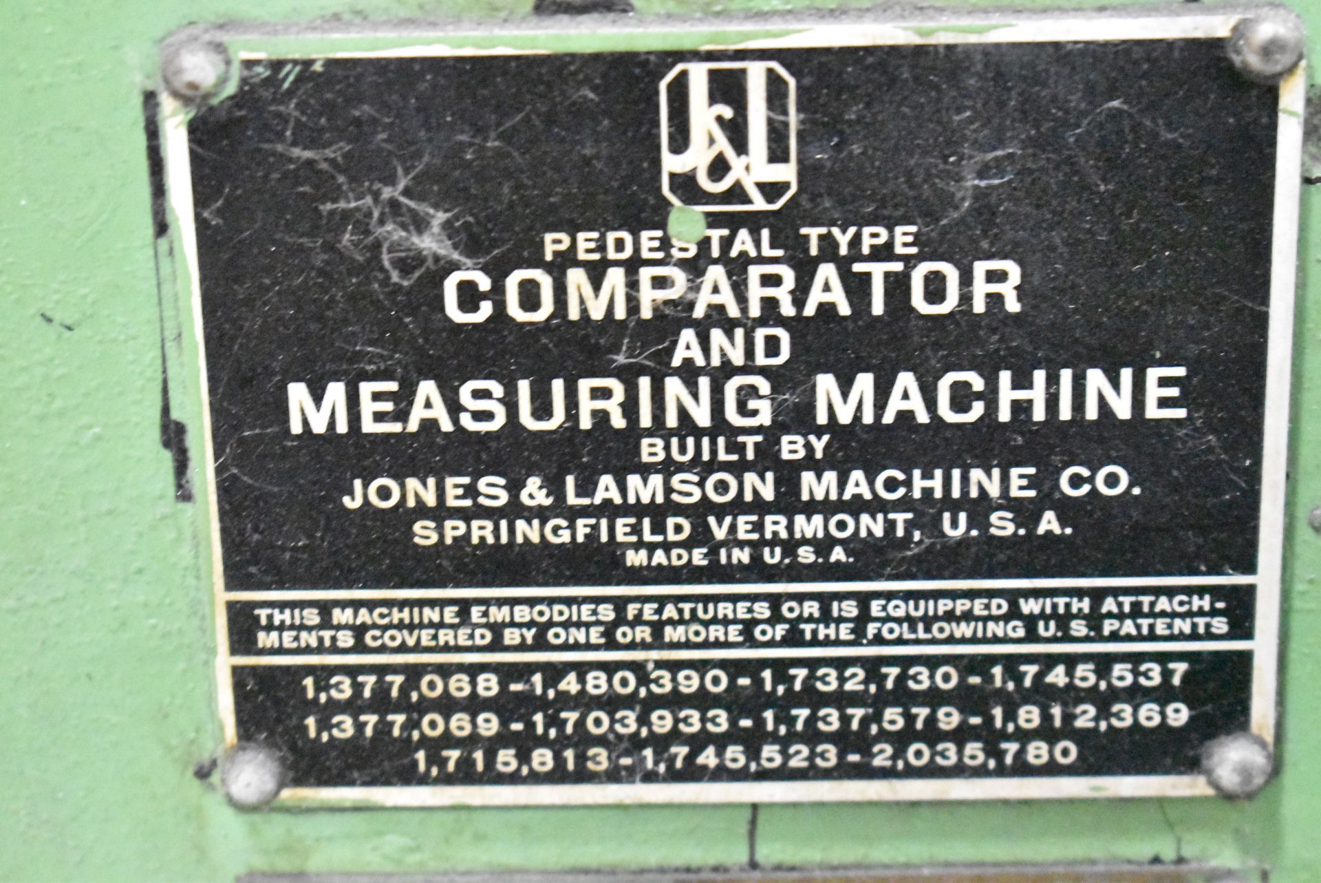 JONES & LAMSON FLOOR TYPE OPTICAL COMPARATOR WITH 14" SCREEN, 120V/1PH/60HZ, S/N N/A (EQUIPMENT I.D. - Image 5 of 7