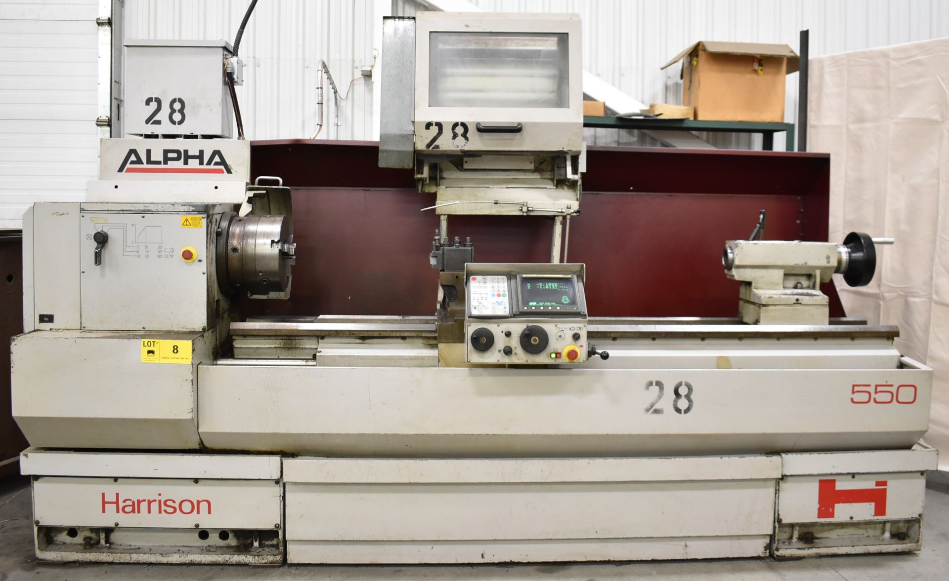 HARRISON 600 ALPHA 550 CNC UNIVERSAL LATHE WITH GE HARRISON FANUC CNC CONTROL, 26" SWING OVER BED,