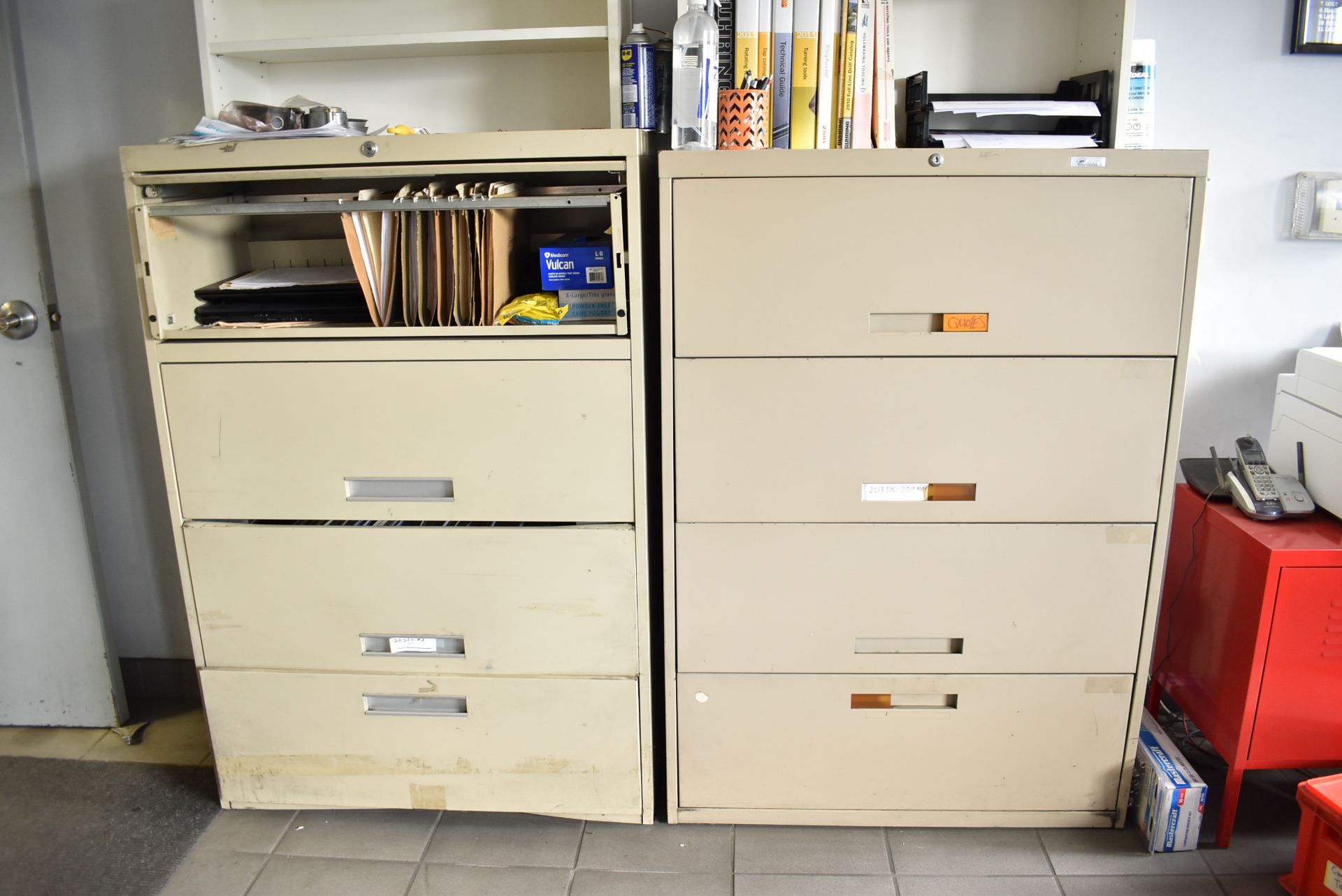 LOT/ BALANCE OF OFFICE CONSISTING OF (4) DESKS AND (3) FILING CABINETS (NO CONTENTS, ELECTRONICS - Image 5 of 5