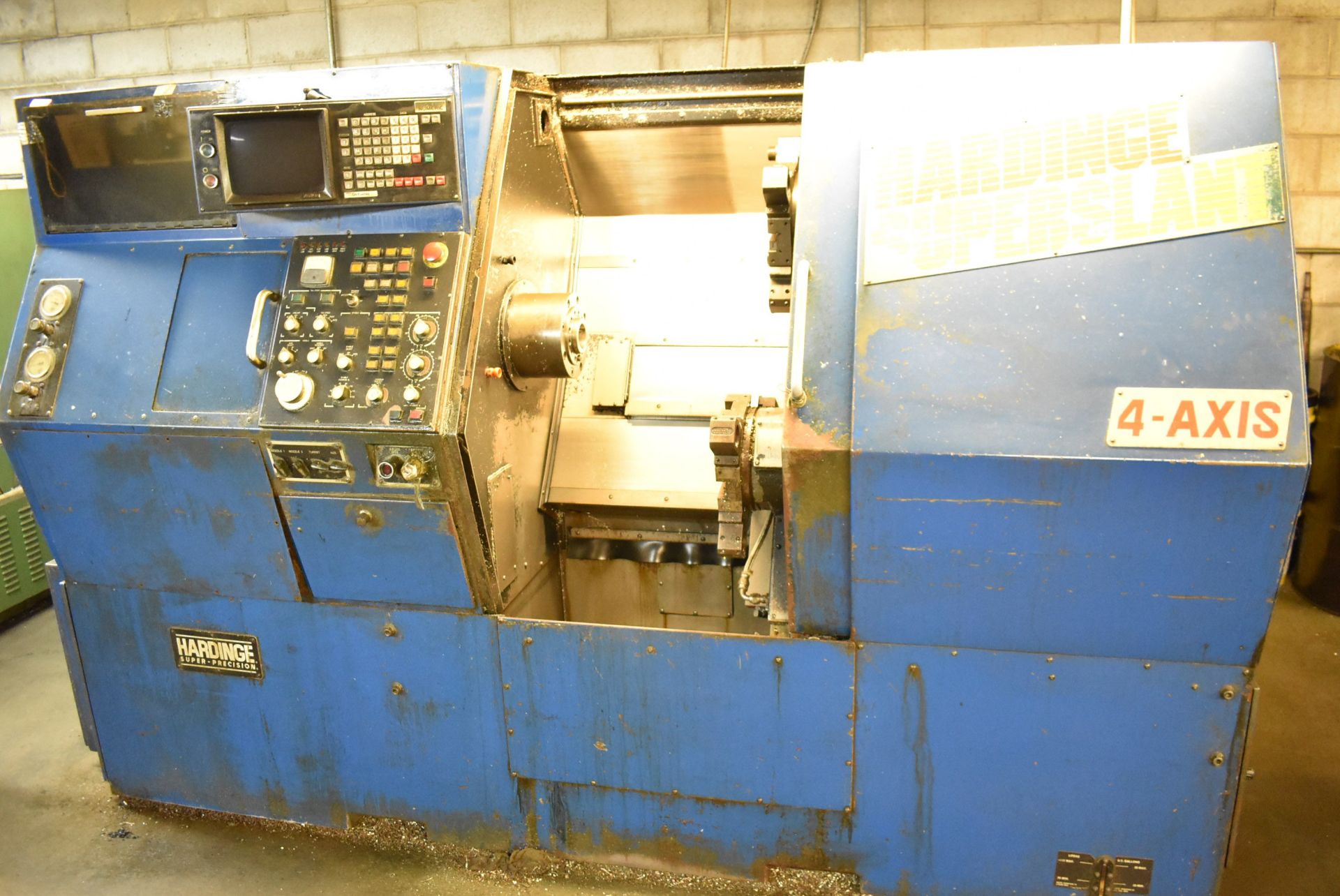 HARDINGE SUPER-PRECISION SUPERSLANT SB4T-GN 4-AXIS CNC LATHE WITH FANUC GN 6 SERIES CNC CONTROL, 19Ó