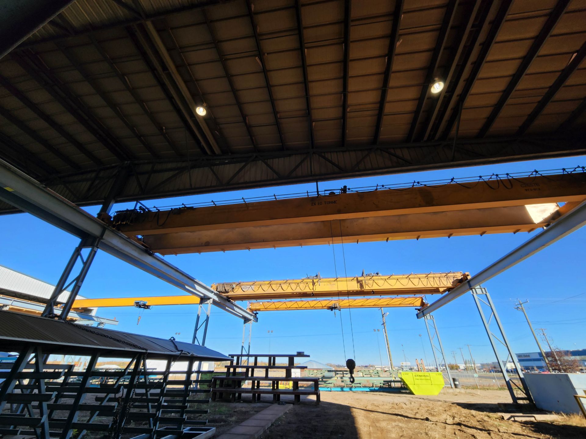 WF STEEL & CRANE 20-TON DOUBLE GIRDER TOP-RUNNING OVERHEAD BRIDGE CRANE WITH 70'-11 3/8" SPAN, 30' - Image 3 of 5