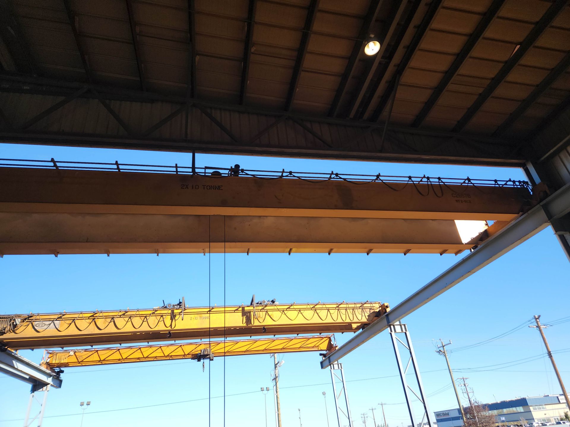 WF STEEL & CRANE 20-TON DOUBLE GIRDER TOP-RUNNING OVERHEAD BRIDGE CRANE WITH 70'-11 3/8" SPAN, 30' - Image 2 of 5