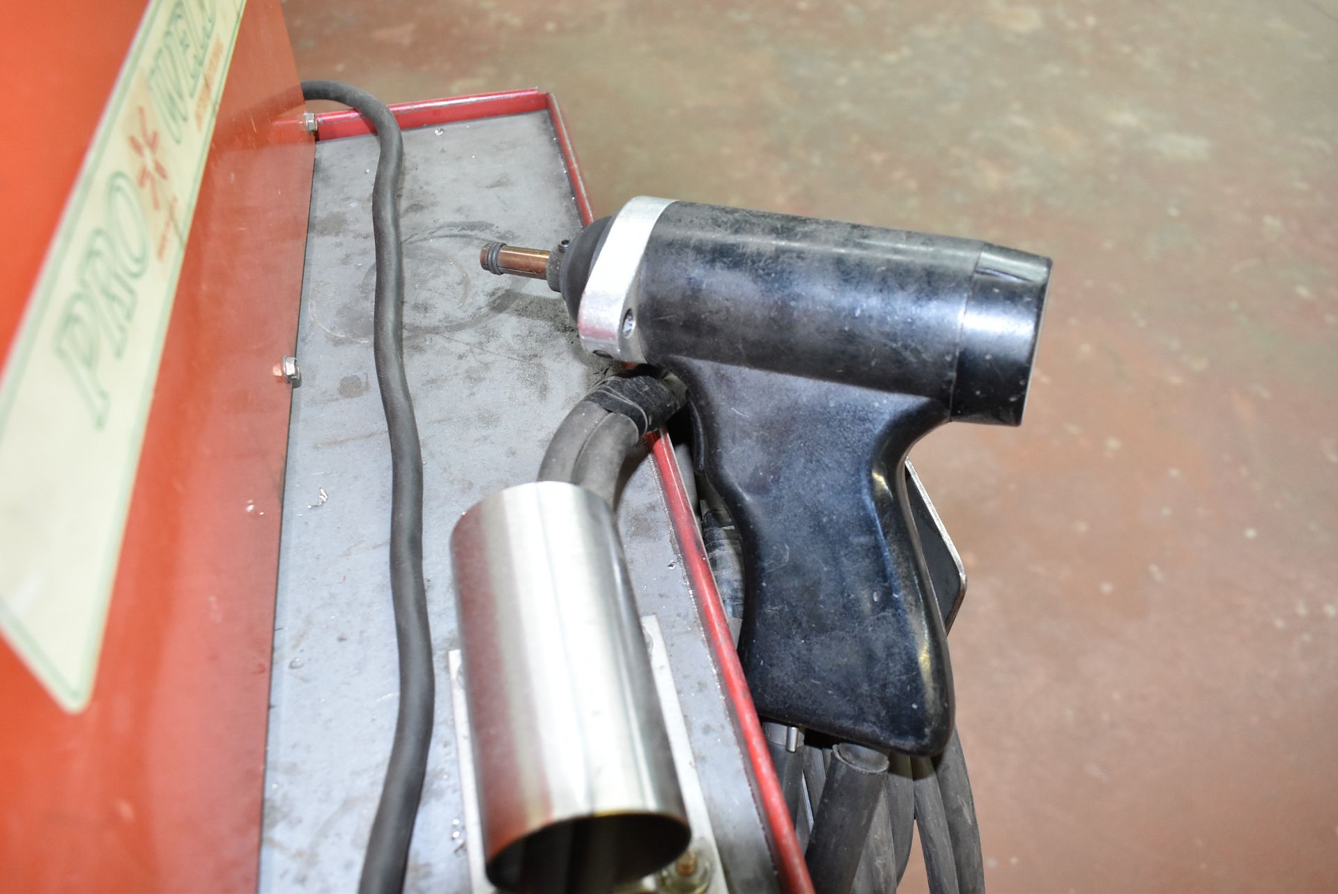 PRO WELD CD-512 digital stud welder with MASTERCRAFT rolling tool cart, s/n: 522-608-807 [RIGGING - Image 5 of 6