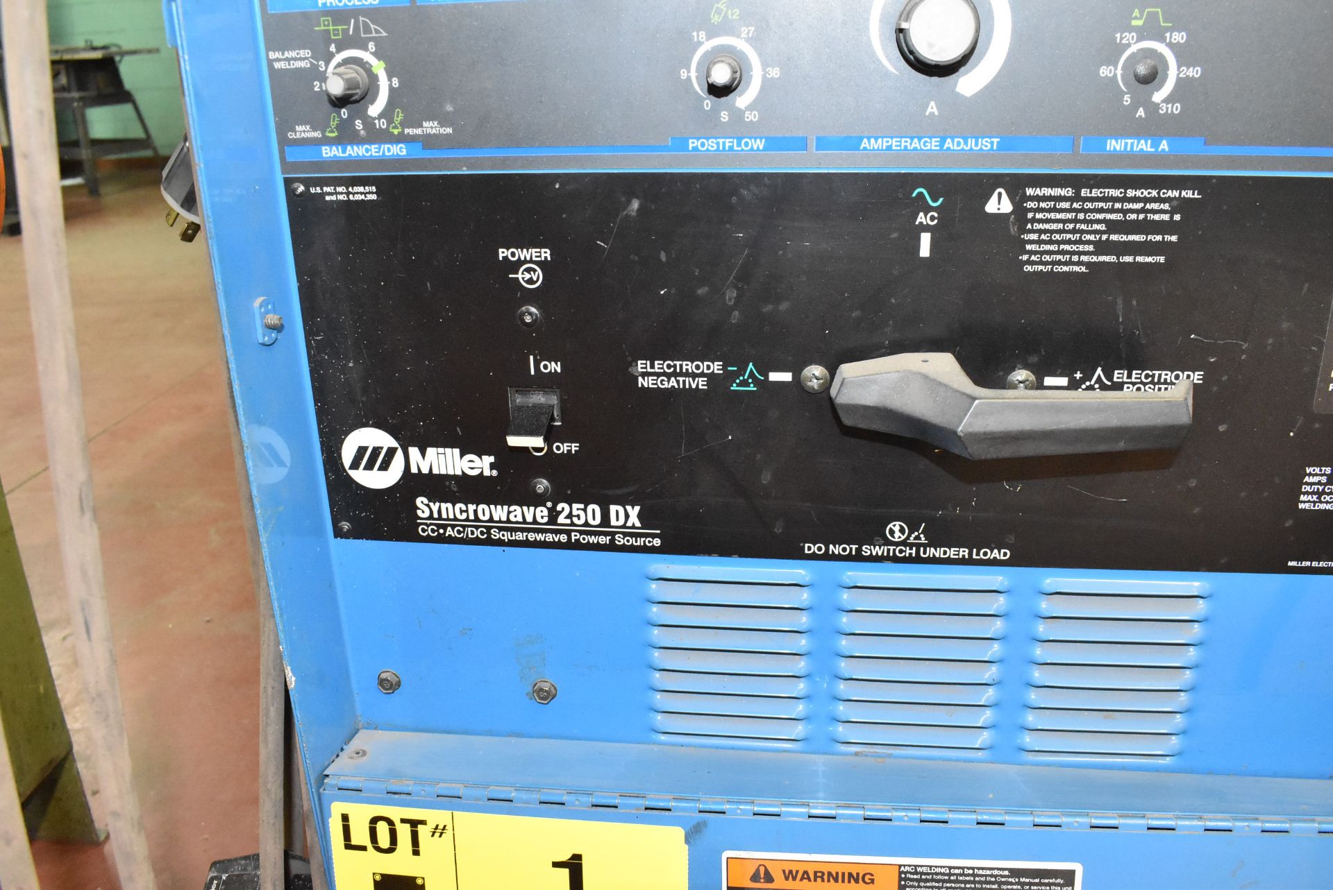 MILLER (2001) SYNCROWAVE 250 DX digital portable TIG welder with cables & gun, s/n: LB121678 [ - Image 3 of 5