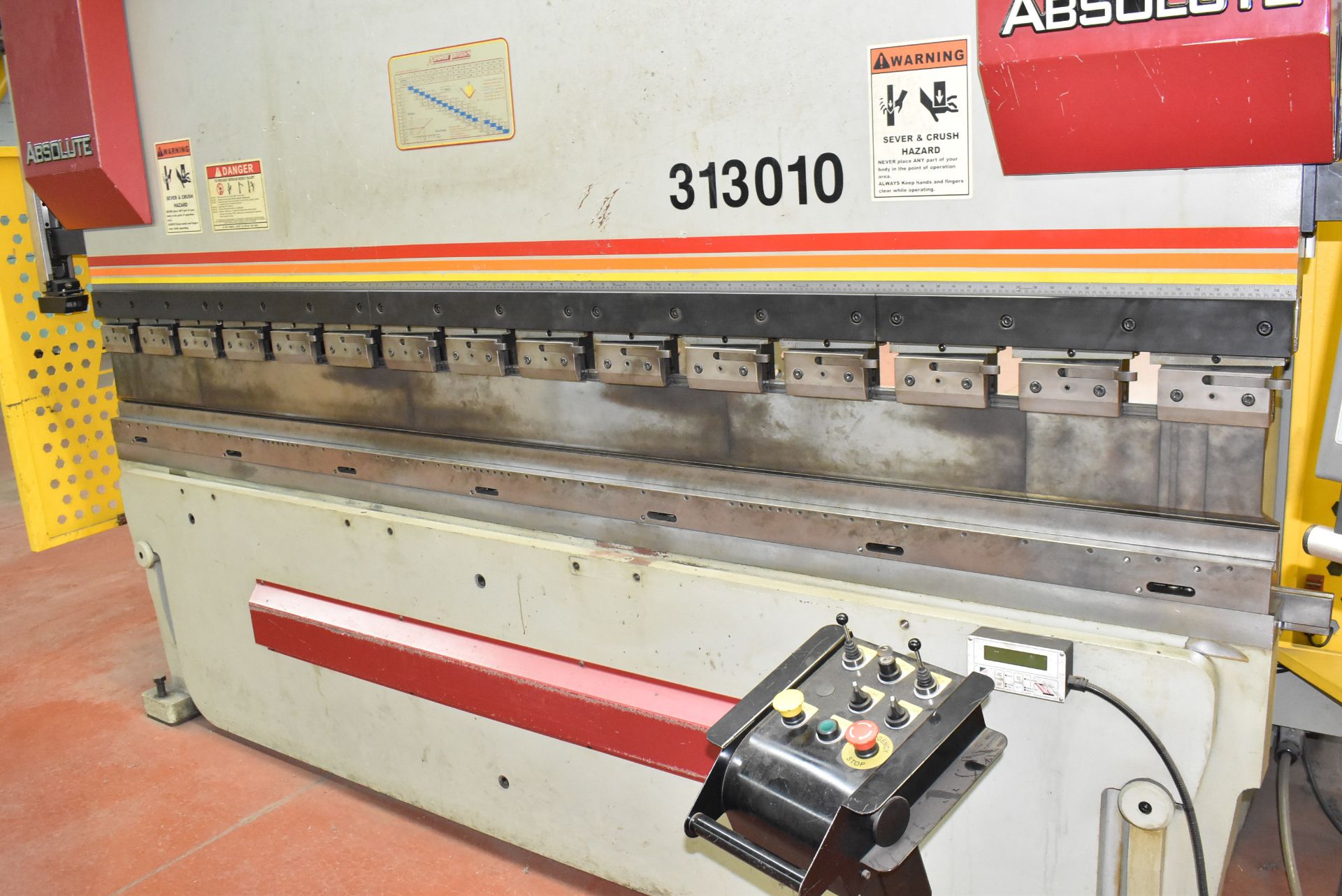 ACCURPRESS (2013) ABSOLUTE 313010 130 ton 3-axis CNC press brake with DELEM DA-56 CNC control, - Image 5 of 11