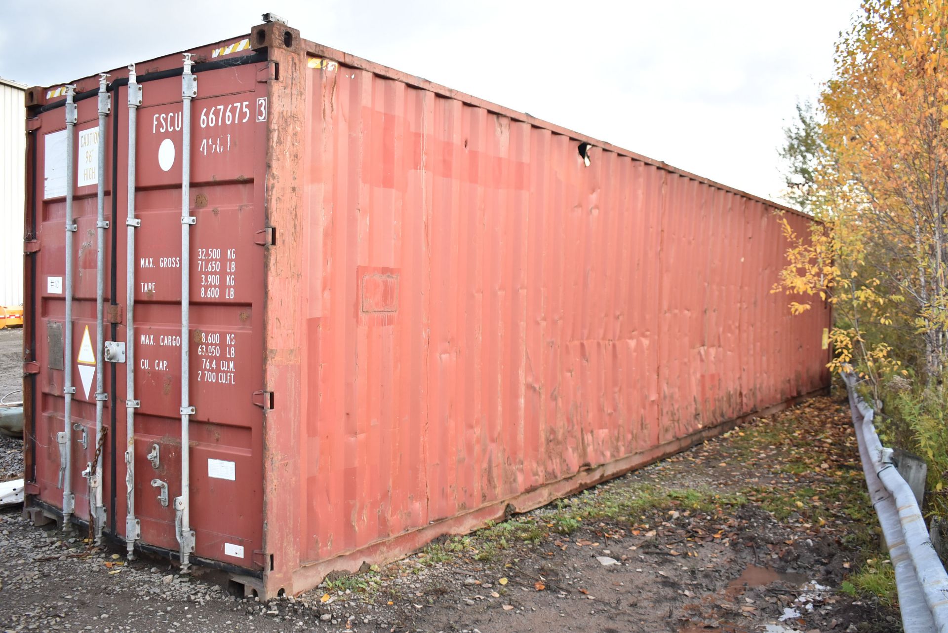 40' SEA CONTAINER, S/N N/A (NO CONTENTS - DELAYED DELIVERY) (LOCATED AT 1891 SEYMOUR ST, NORTH