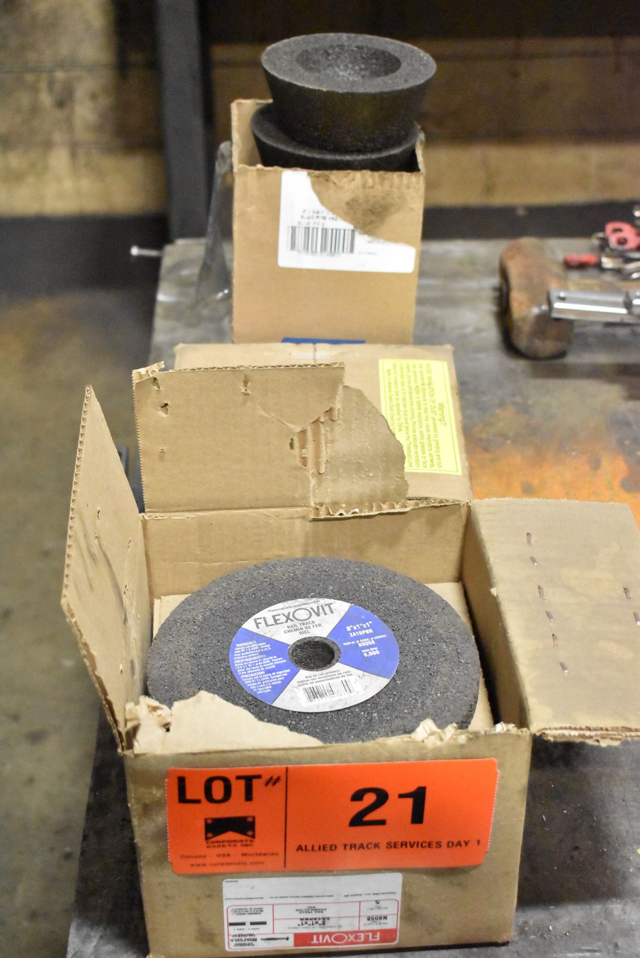 LOT/ RAIL TRACK GRINDING WHEELS (LOCATED AT 1891 SEYMOUR ST, NORTH BAY, ON)