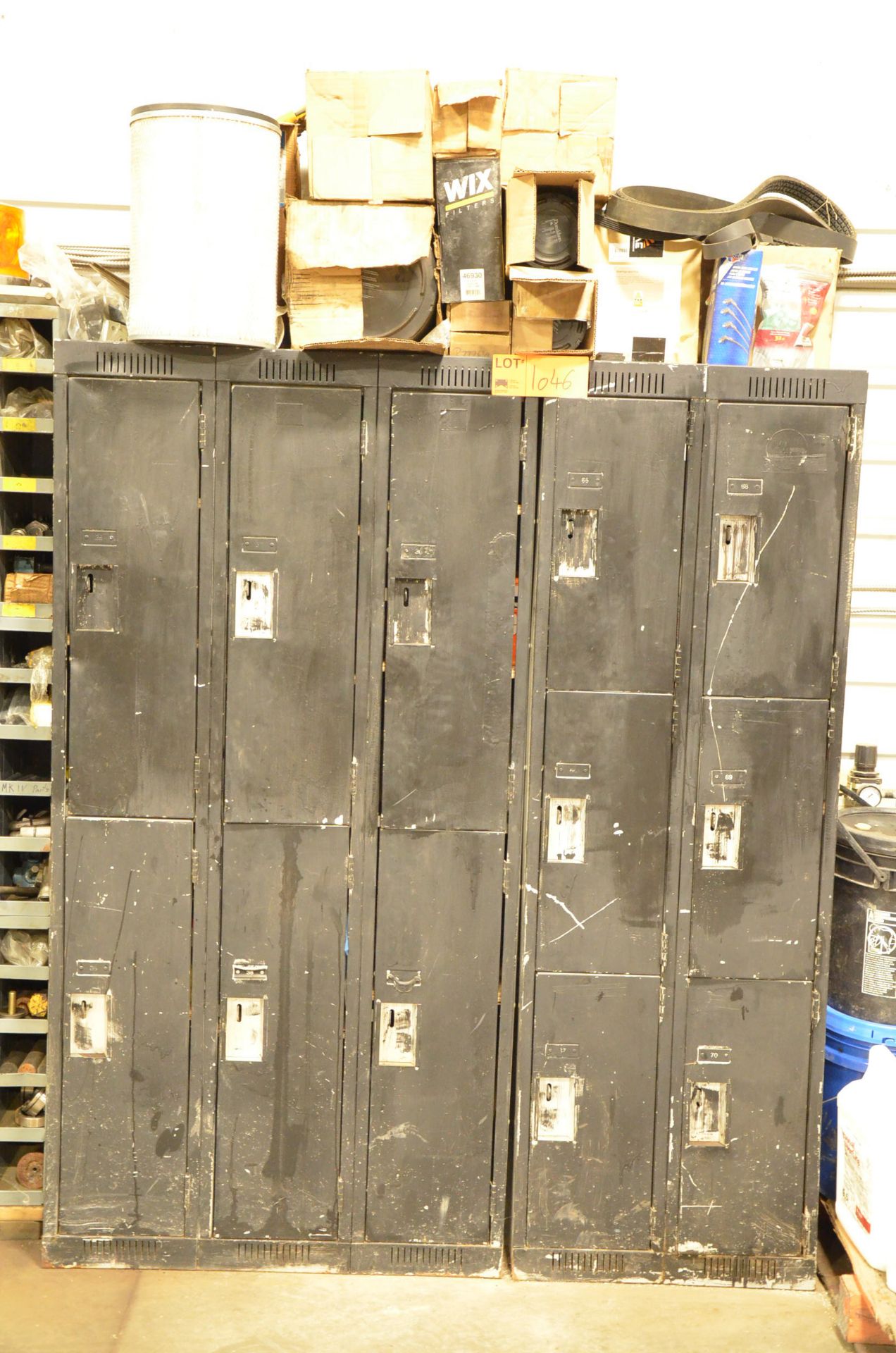 LOT/ CABINET WITH AUTOMOTIVE PARTS, CONSUMABLES, OILS AND LUBRICANTS (LOCATED AT 169A S SERVICE