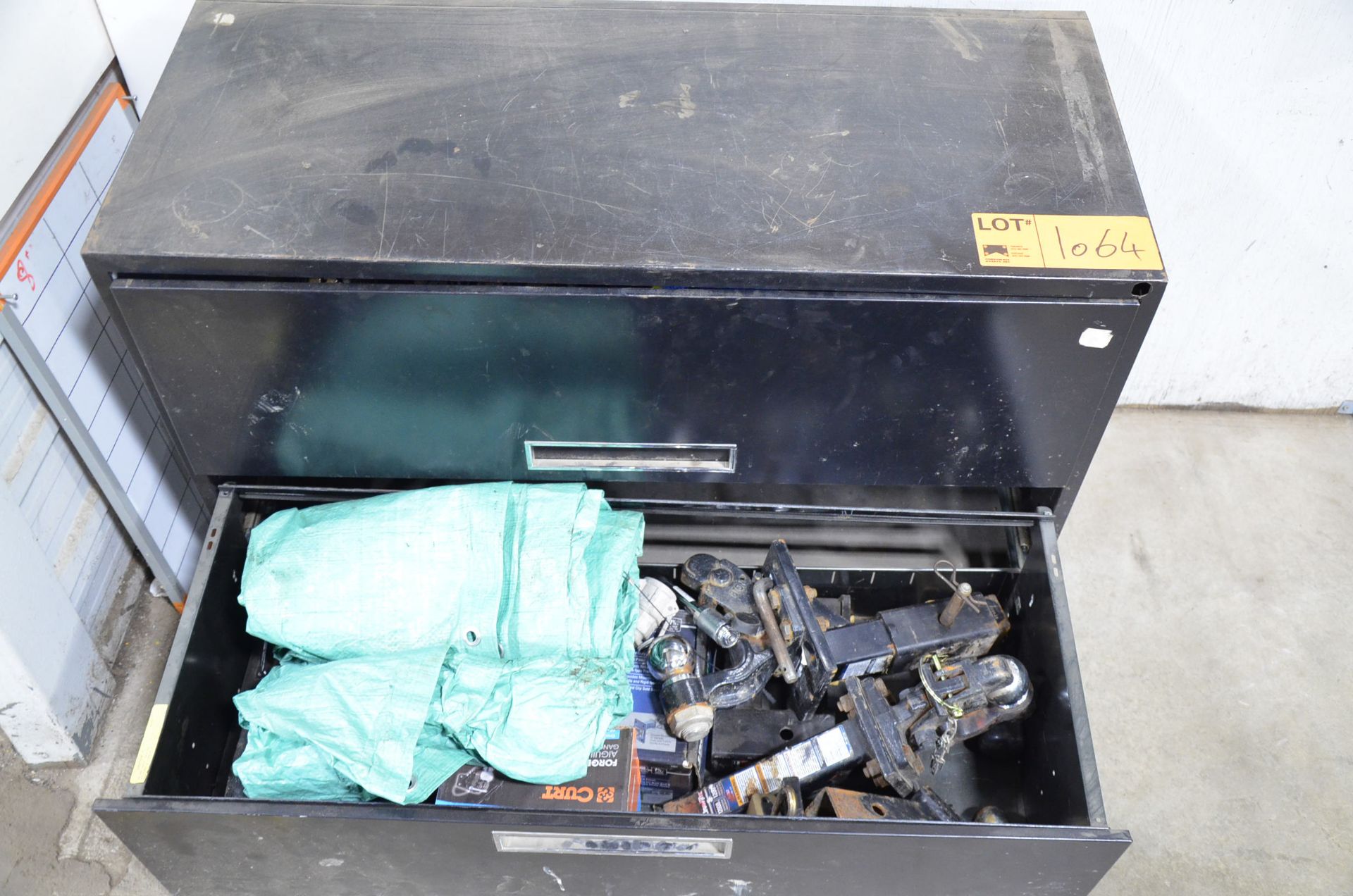 LOT/ CABINET WITH STRAPS, BALLS AND PINTLE HOOKS (LOCATED AT 169A S SERVICE RD, GRIMSBY, ON, L3M