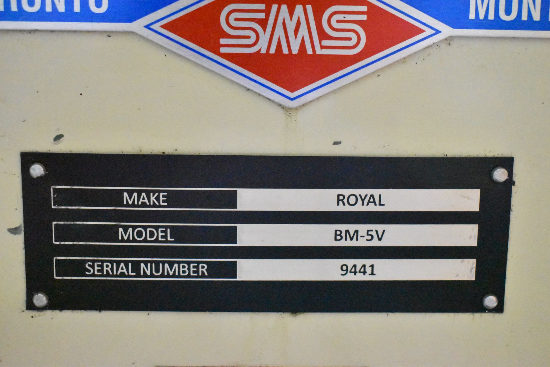 ROYAL BM-5V VERTICAL MILLING MACHINE WITH 59"X12" TABLE, SPEEDS TO 4200 RPM, POWER FEED TABLE, FAGOR - Image 7 of 7