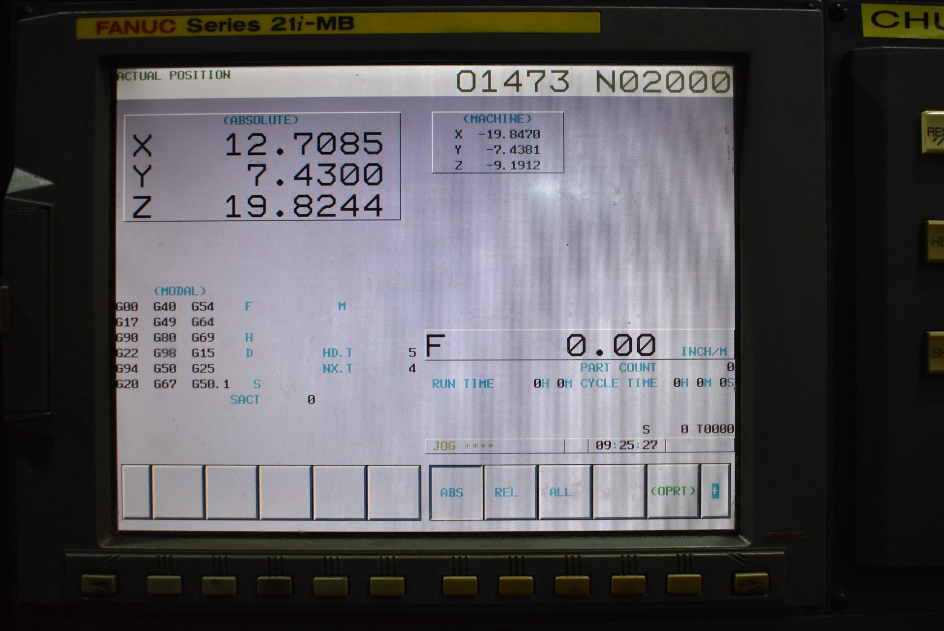 DOOSAN (2007) MV4020/50 CNC VERTICAL MACHINING CENTER WITH FANUC SERIES 2TI-MB CNC CONTROL, 47" - Image 2 of 13