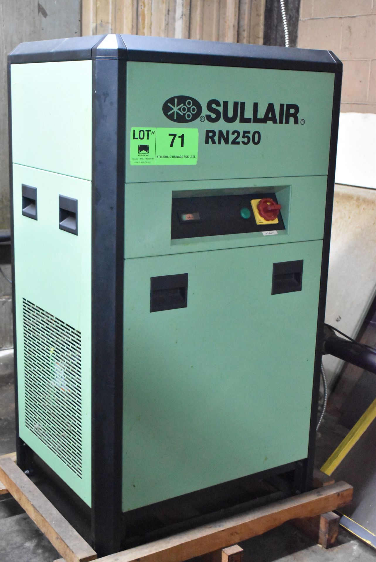 SULLAIR RN250 REFRIGERATED AIR DRYER WITH 230V/1PH/60HZ, S/N: 3614SA01243 (CI) (DELAYED DELIVERY)[