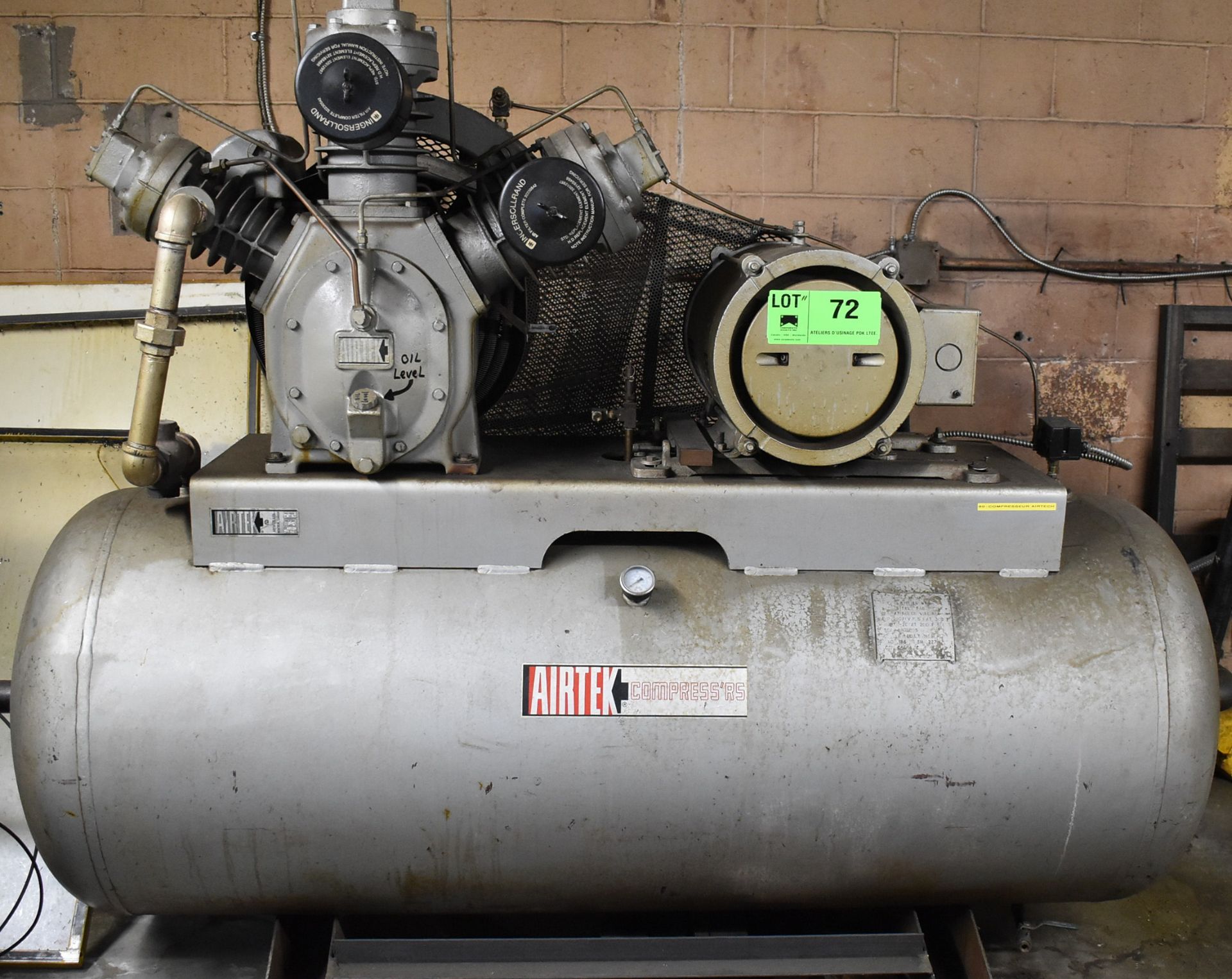 AIRTEK 25 HP AIR COMPRESSOR, S/N: N/A (CI) (DELAYED DELIVERY)[RIGGING FEE FOR LOT #72 - $350 CAD