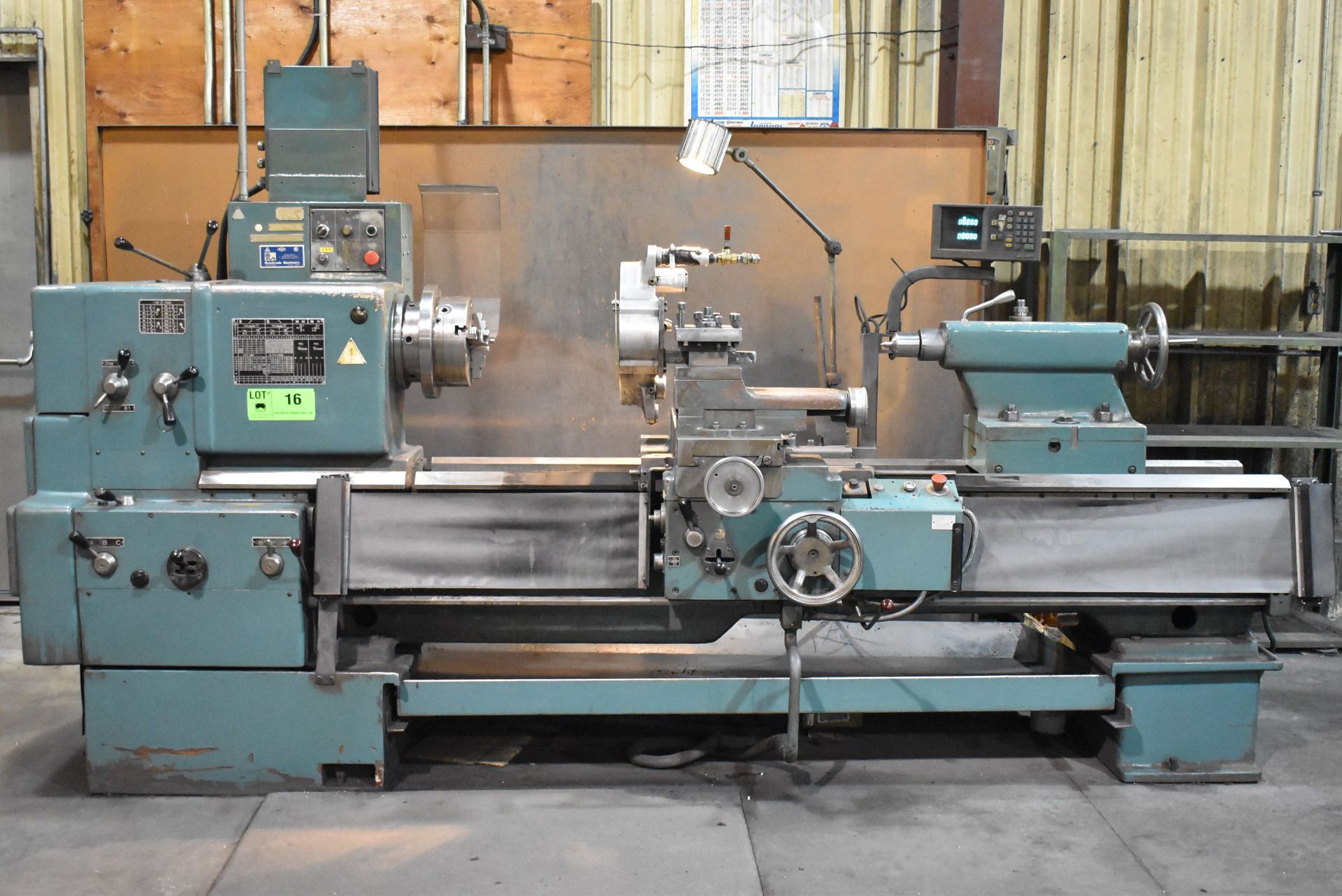 TOS SN 71 C GAP BED ENGINE LATHE WITH 26" SWING, 65" BETWEEN CENTERS, 3" SPINDLE BORE, SPEEDS TO