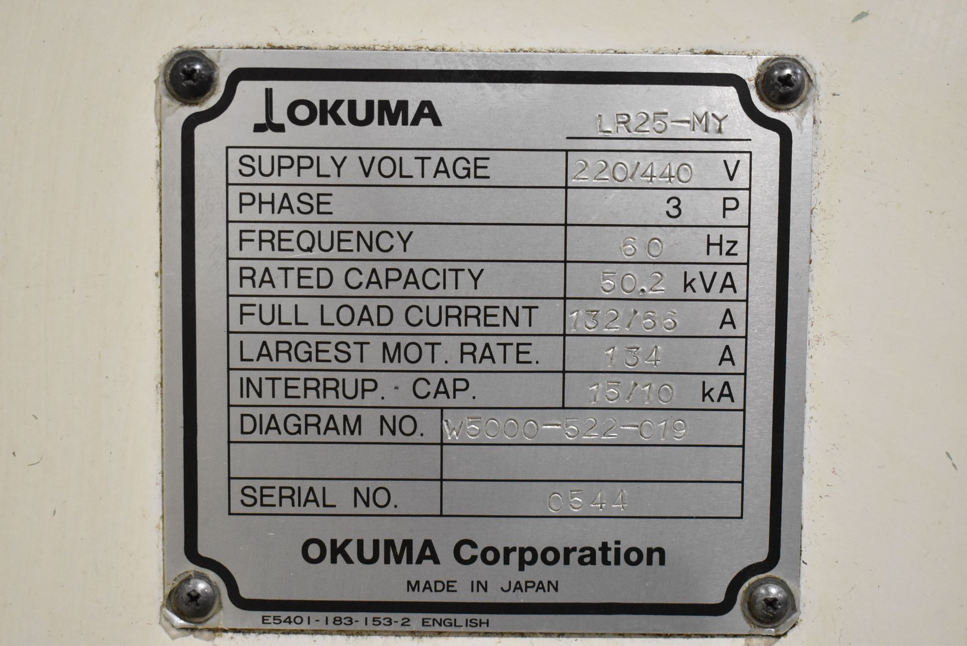 OKUMA LR25-MY TWIN TURRET CNC TURNING & LIVE MILLING CENTER WITH OKUMA CNC CONTROL, COLLET CHUCK, - Image 12 of 12
