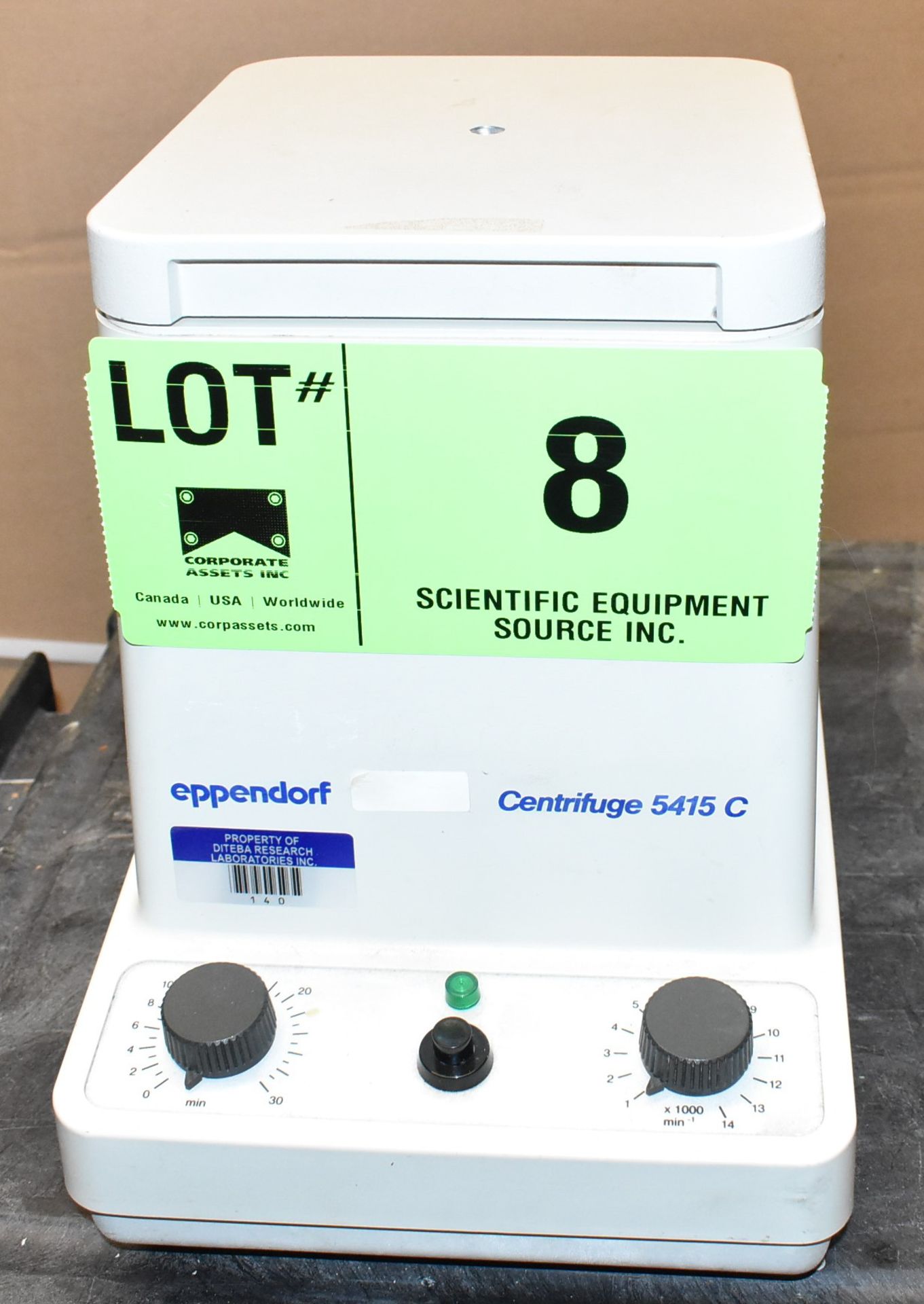 EPPENDORF 5415C BENCHTOP ROTARY MICRO-CENTRIFUGE WITH VARIABLE SPEEDS UP TO 14,000 RPM, 18X1.5ML