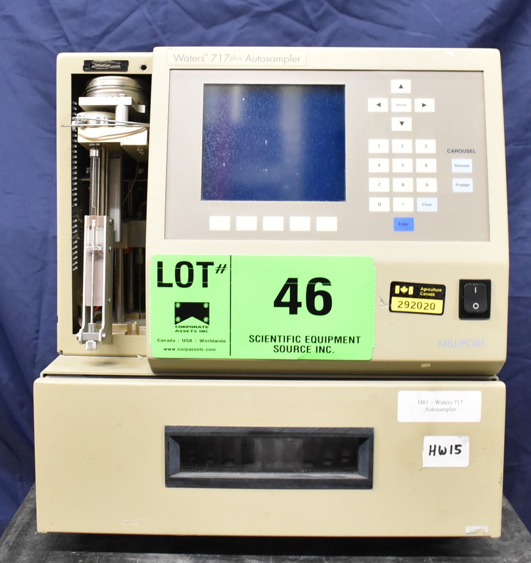 WATERS 717 PLUS DIGITAL AUTOSAMPLER WITH 0.0 - 2,000 UL INJECTION VOLUME RANGE, 110V/1PH/50-60HZ,