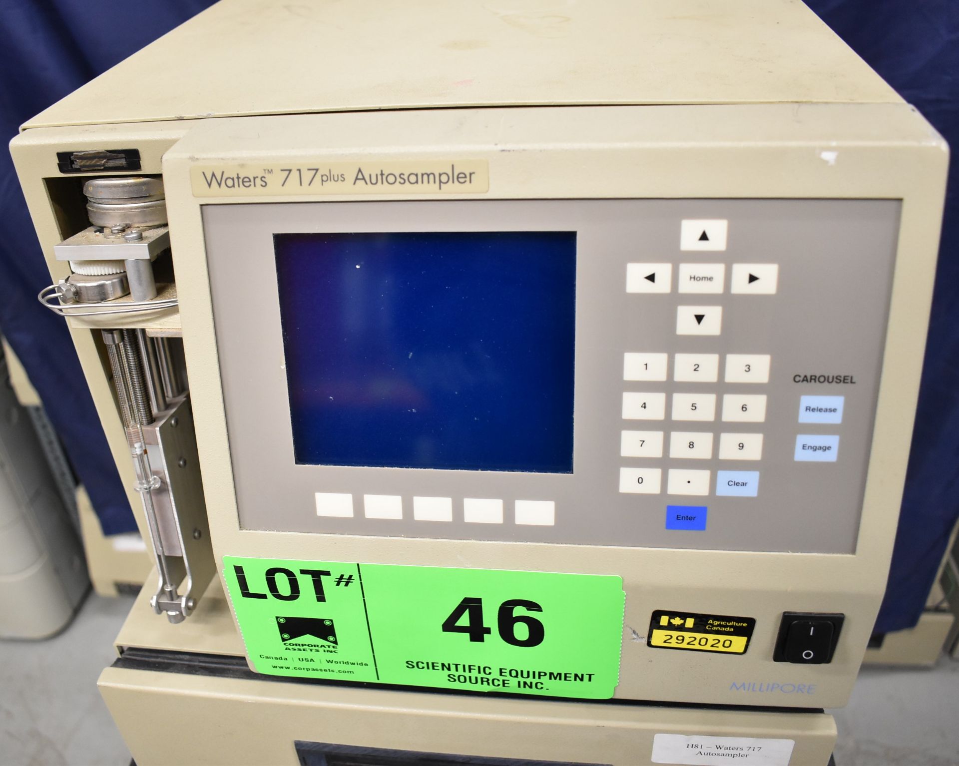 WATERS 717 PLUS DIGITAL AUTOSAMPLER WITH 0.0 - 2,000 UL INJECTION VOLUME RANGE, 110V/1PH/50-60HZ, - Image 2 of 6