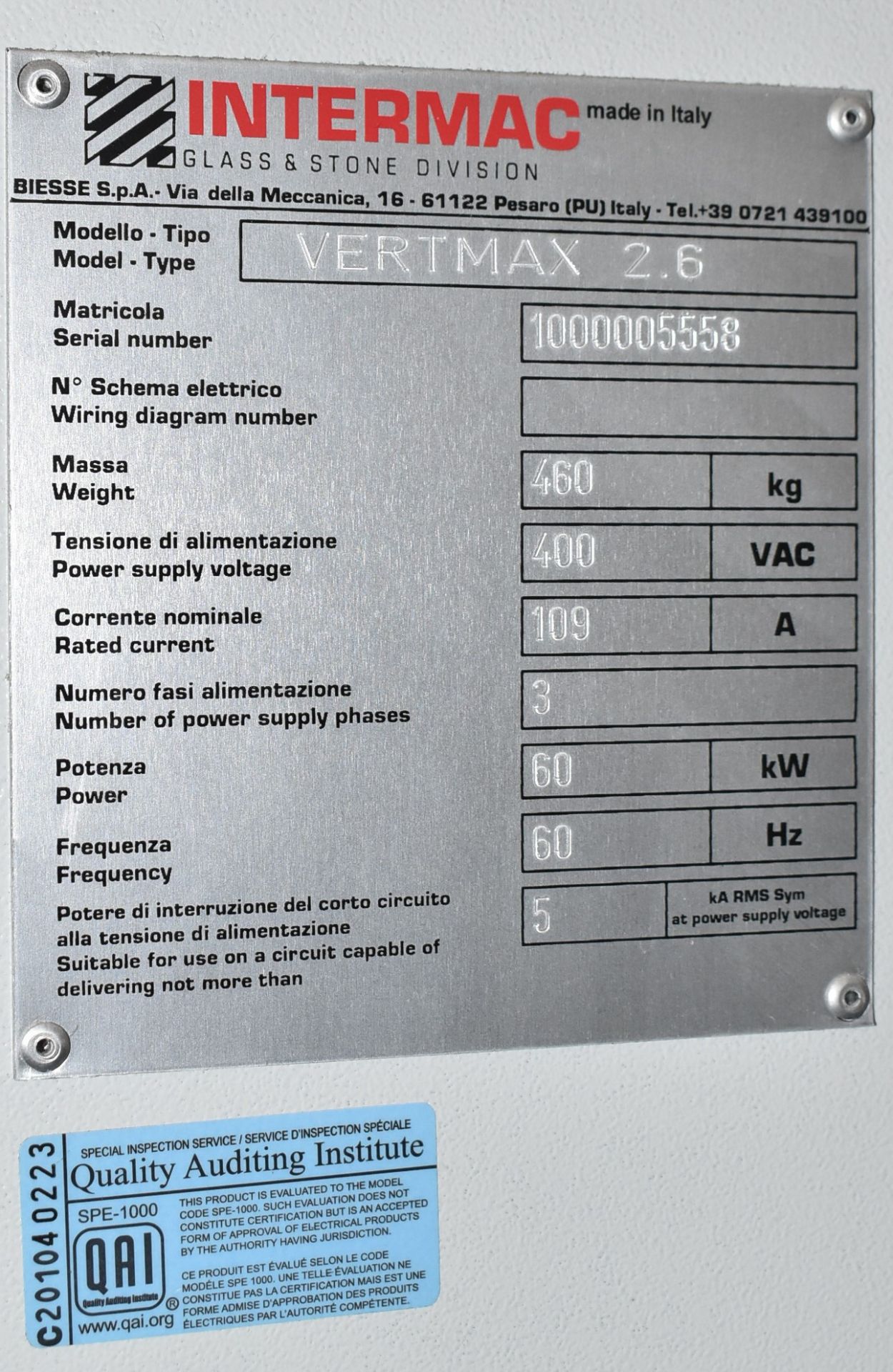 INTERMAC VERTMAX 2.6 (2015) CNC TWIN HEAD CUT-OUT DRILL AND SHAPING MACHINE WITH 23 STATION ATC, - Image 17 of 24