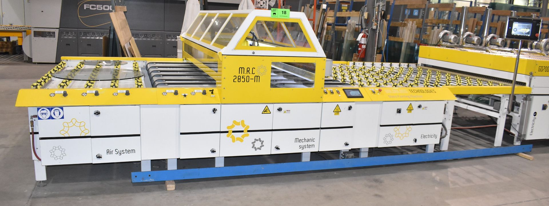 GOLD GLASS TECHNOLOGIES (2017) M.R.C 2850-M CNC FLAT GLASS PAINT LINE WITH 93" X 45" POWER INFEED - Image 2 of 19