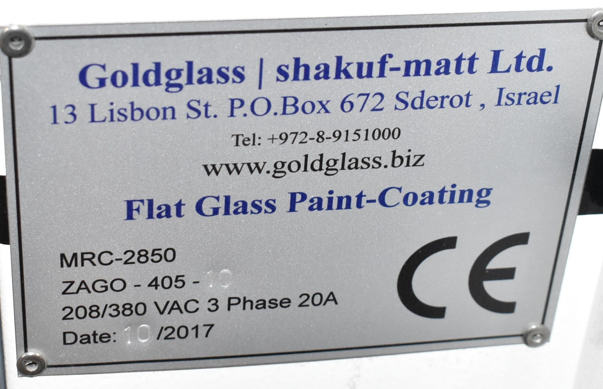 GOLD GLASS TECHNOLOGIES (2017) M.R.C 2850-M CNC FLAT GLASS PAINT LINE WITH 93" X 45" POWER INFEED - Image 18 of 19