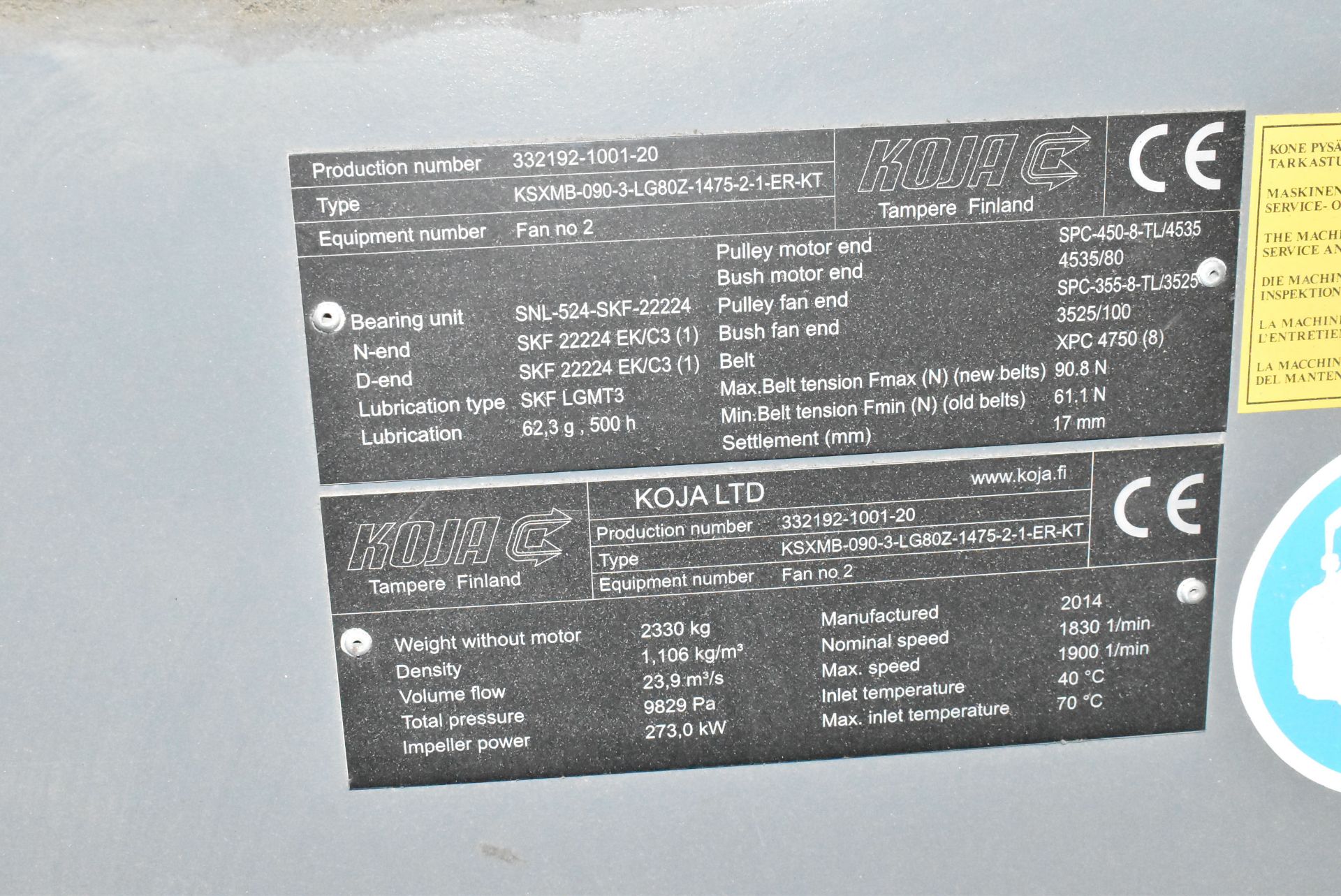 GLASTON-TAMGLASS (2014) FC-500-2848-380L TEMPERING FURNACE WITH 117" X 201" POWER INFEED CONVEYOR, - Image 21 of 26