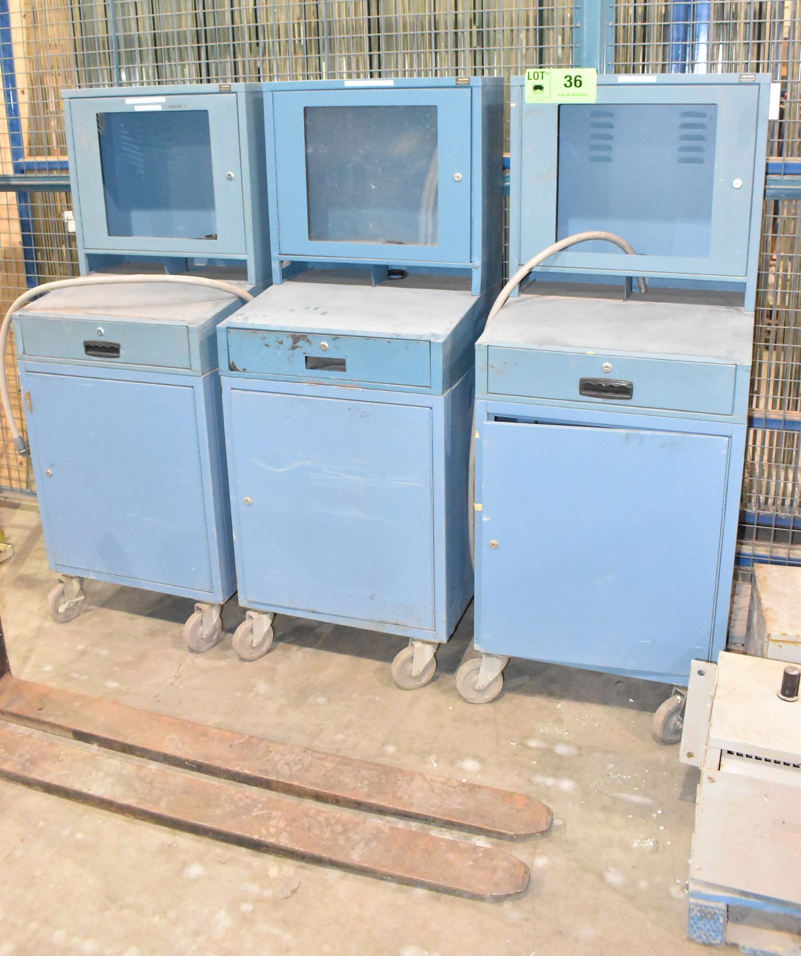 LOT/ (3) MACHINEST COMPUTER CABINETS