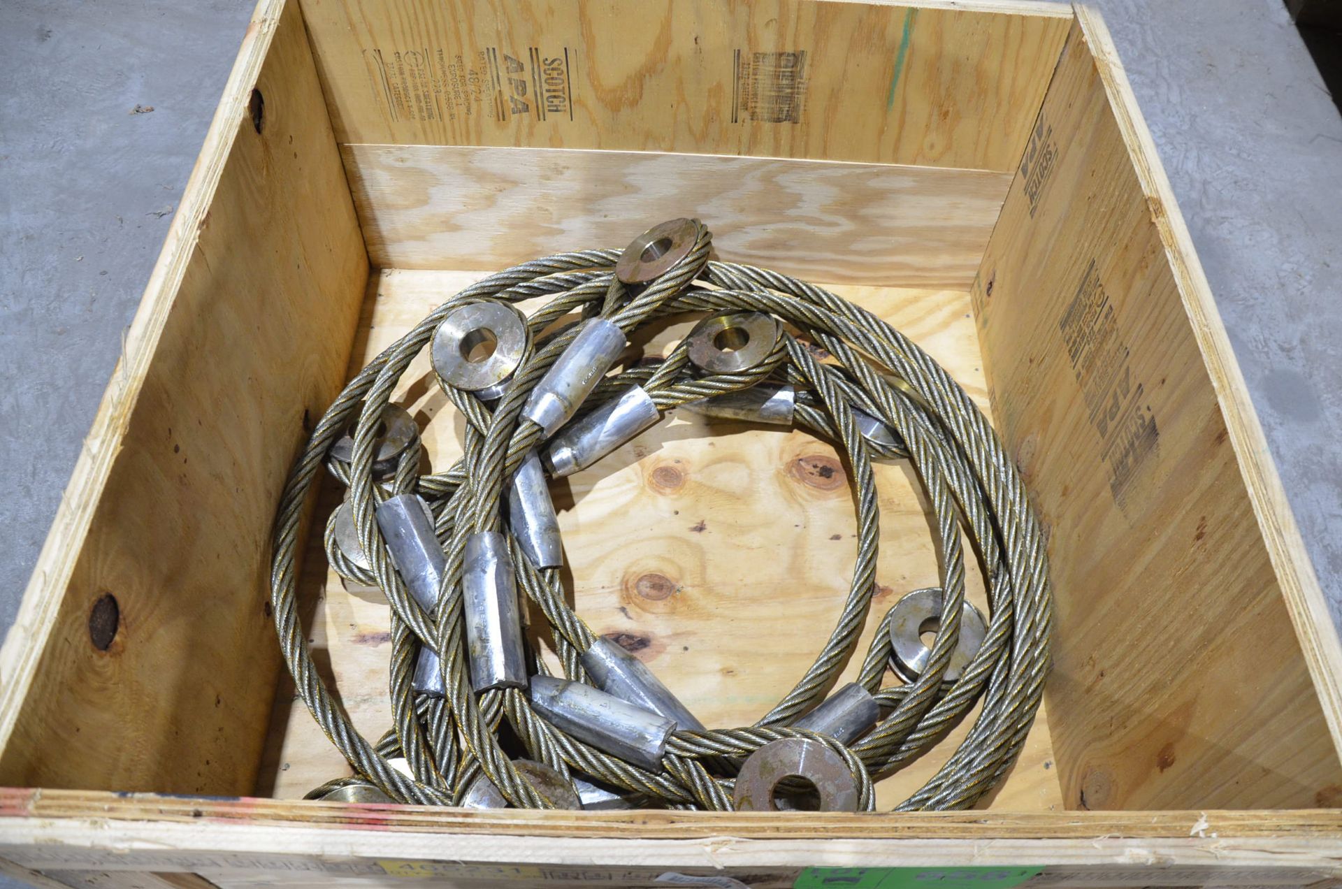 LOT/ BRAIDED WIRE ROPE SLINGS - Image 2 of 2