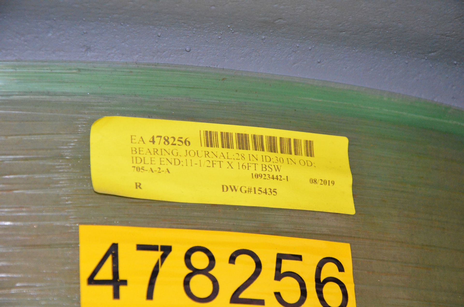 LOT/ (3) IMPCO CORP DWG#15435  BEARING JOURNALS WITH 28" ID, 30" OD, IDLE END, 11.5' X 16' BSW SEAL - Image 2 of 2