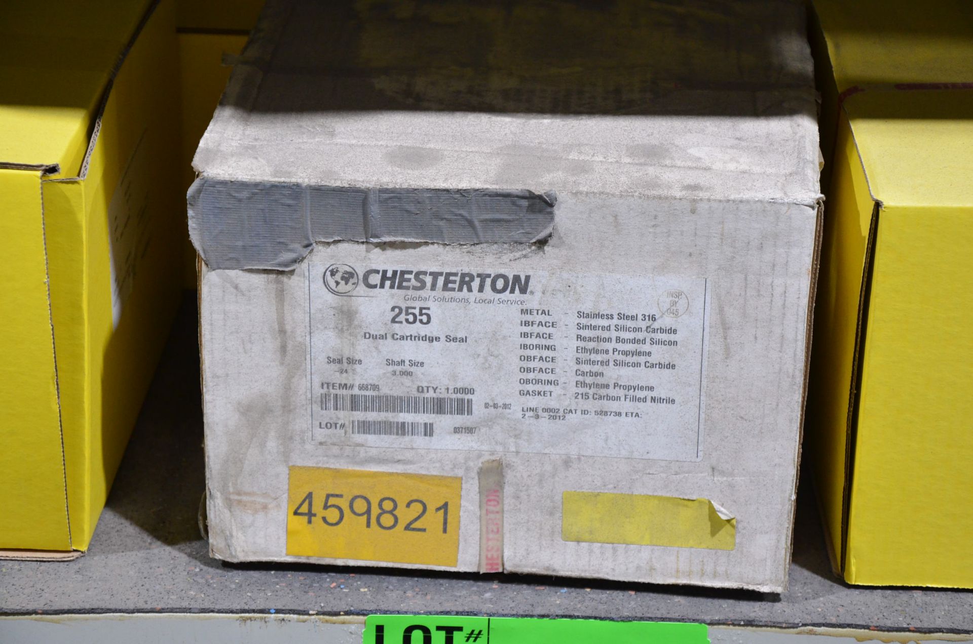 LOT/ CONTENTS OF SHELF - CHESTERTON PUMP TEFLON-CARBON REINFORCED SPECIALTY PACKING MATERIAL - Image 2 of 3