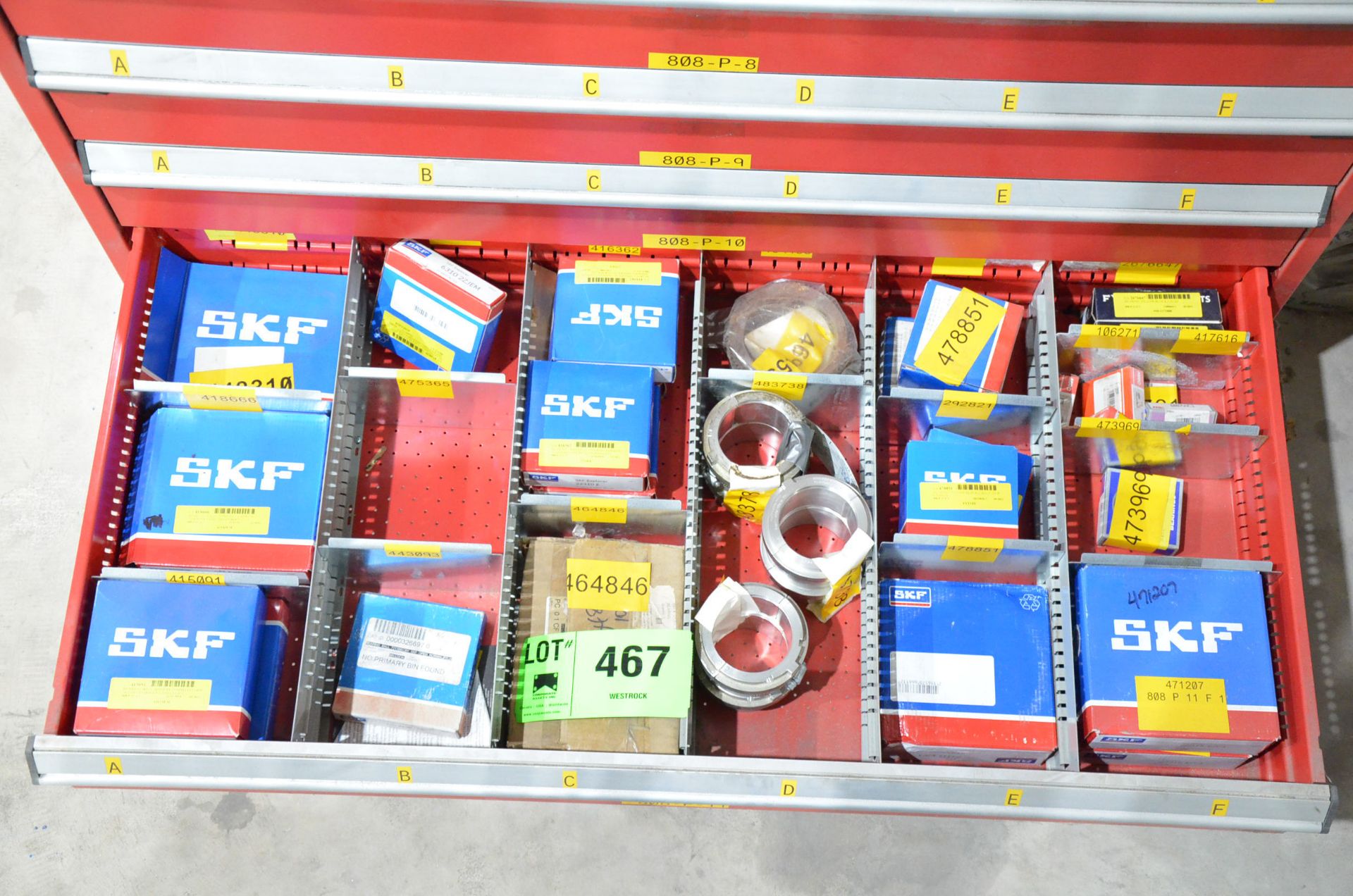 LOT/ CONTENTS OF 11 DRAWER CABINET - BEARINGS - Image 12 of 12