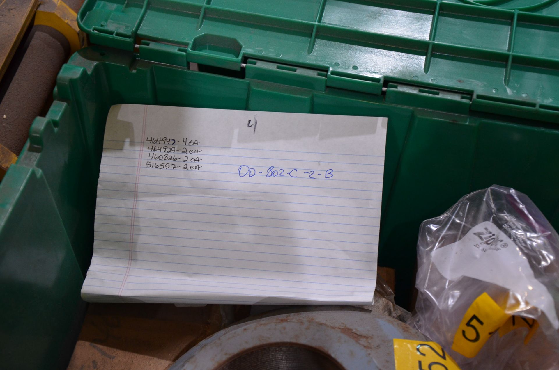 LOT/ CONTENTS OF SHELF - BINS WITH PARTS AND FLANGES - Image 3 of 8