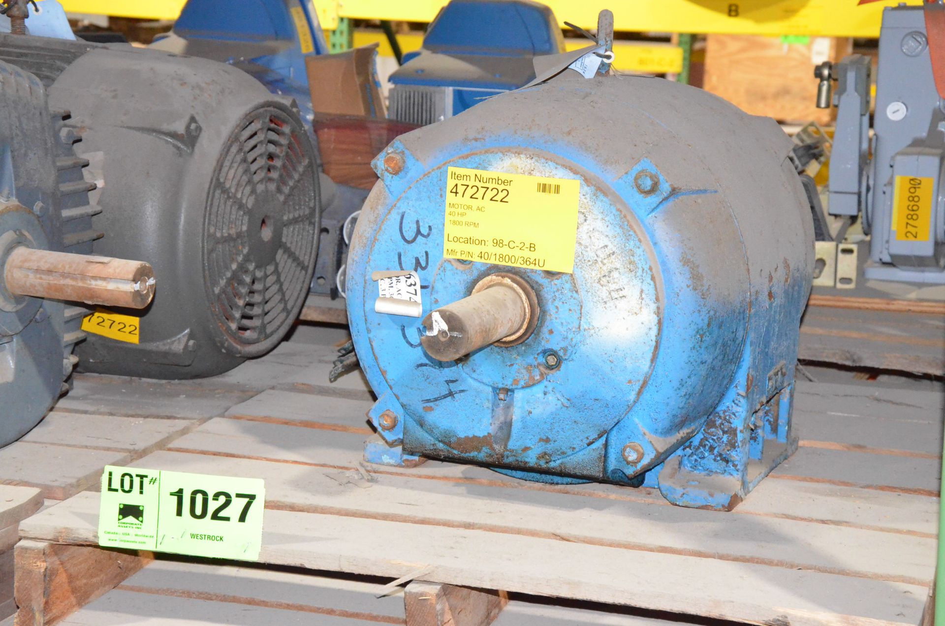 WESTINGHOUSE 40HP/1800RPM/460V/3PH/60HZ ELECTRIC MOTOR