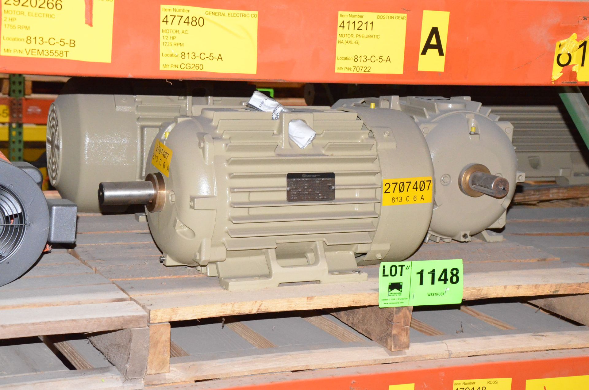 LOT/ (3) GE 7.5HP/1200RPM/460V/3PH/60HZ ELECTRIC MOTORS