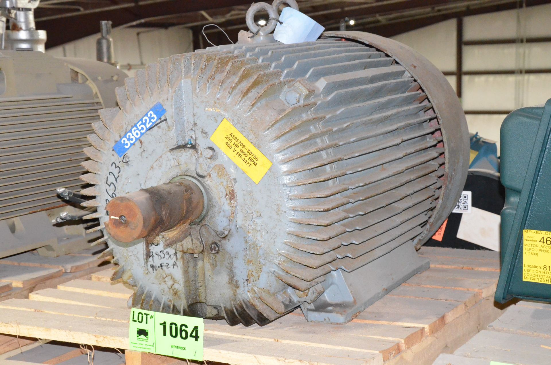 GE 200HP/1800RPM/460V/3PH/60HZ ELECTRIC MOTOR