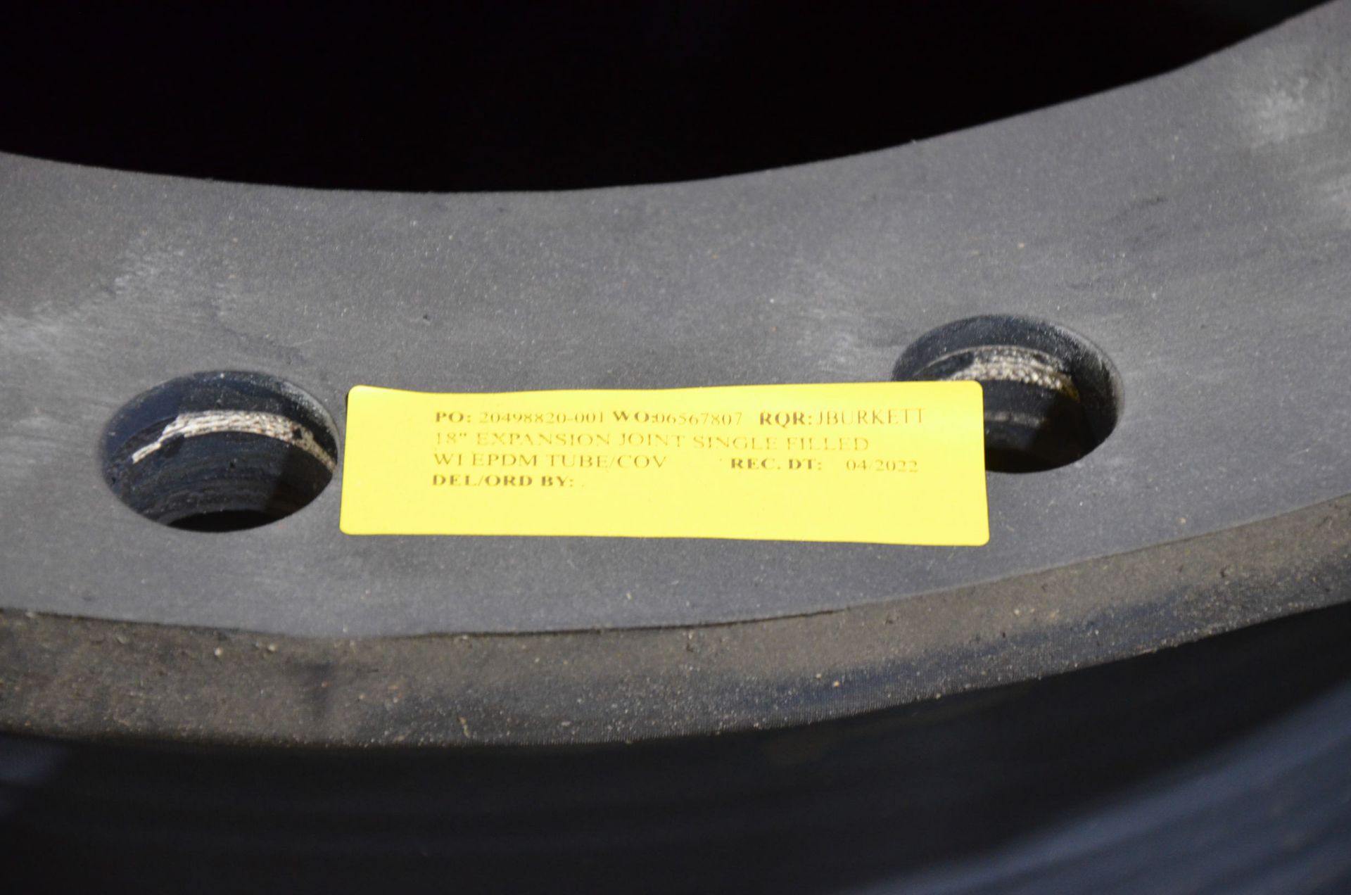 LOT/ (2) 18" RUBBER EXPANSION JOINTS - Image 3 of 3