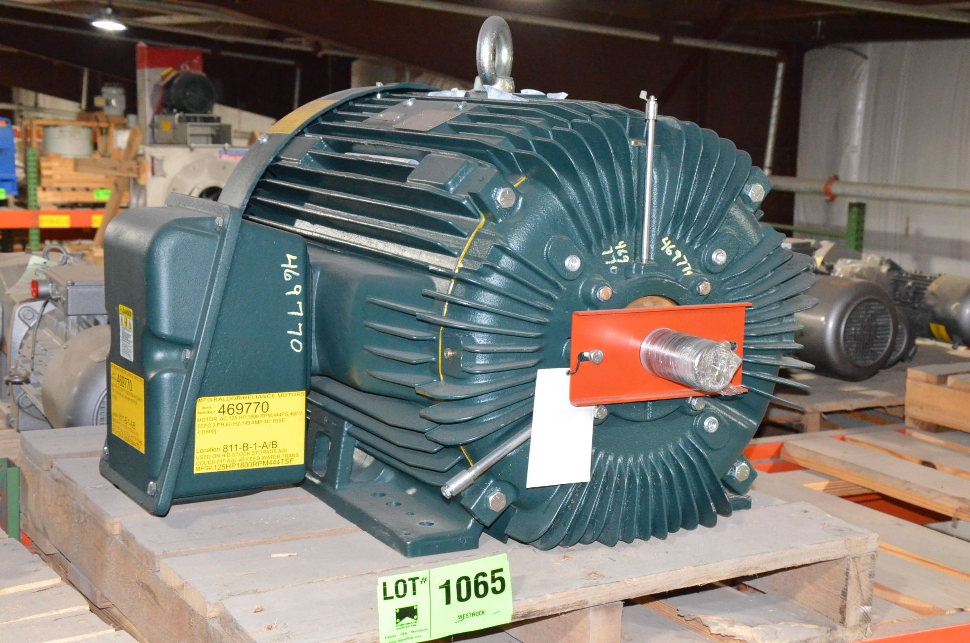 BALDOR RELIANCE 125HP/1800RPM/460V/3PH/60HZ ELECTRIC MOTOR