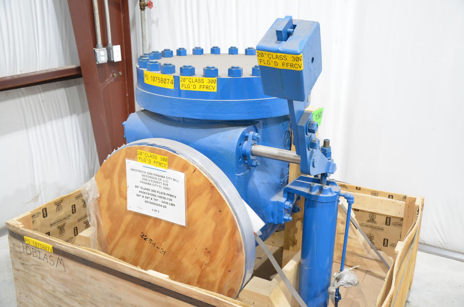 WEIR VALVES 20" CLASS 300 FLANGED FFRCV - Image 3 of 4