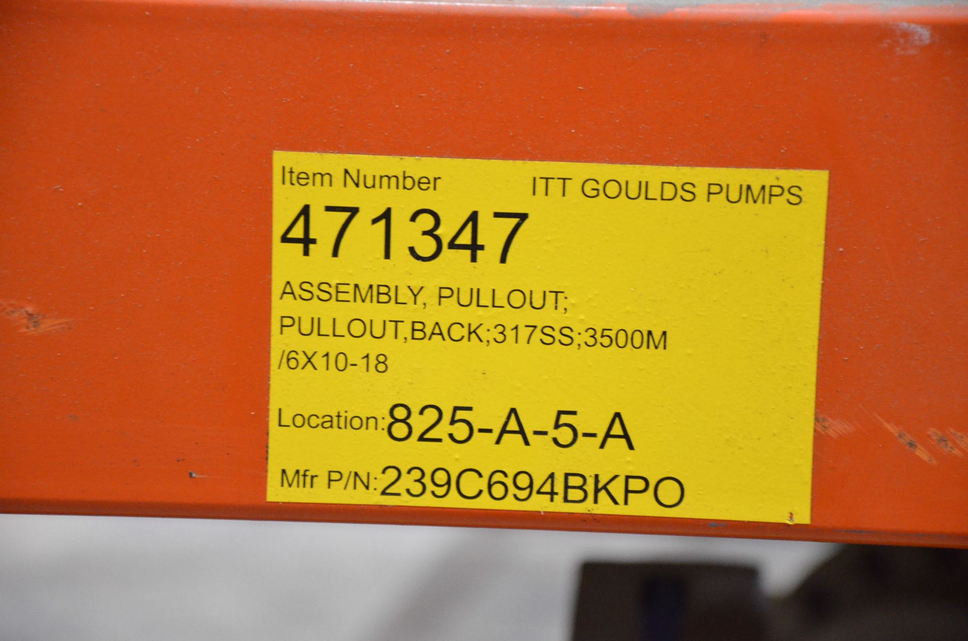 GOULDS ITT 3500M/6X10-18 PUMP ROTARY ASSEMBLY SIZE 6X10-18 - Image 2 of 2