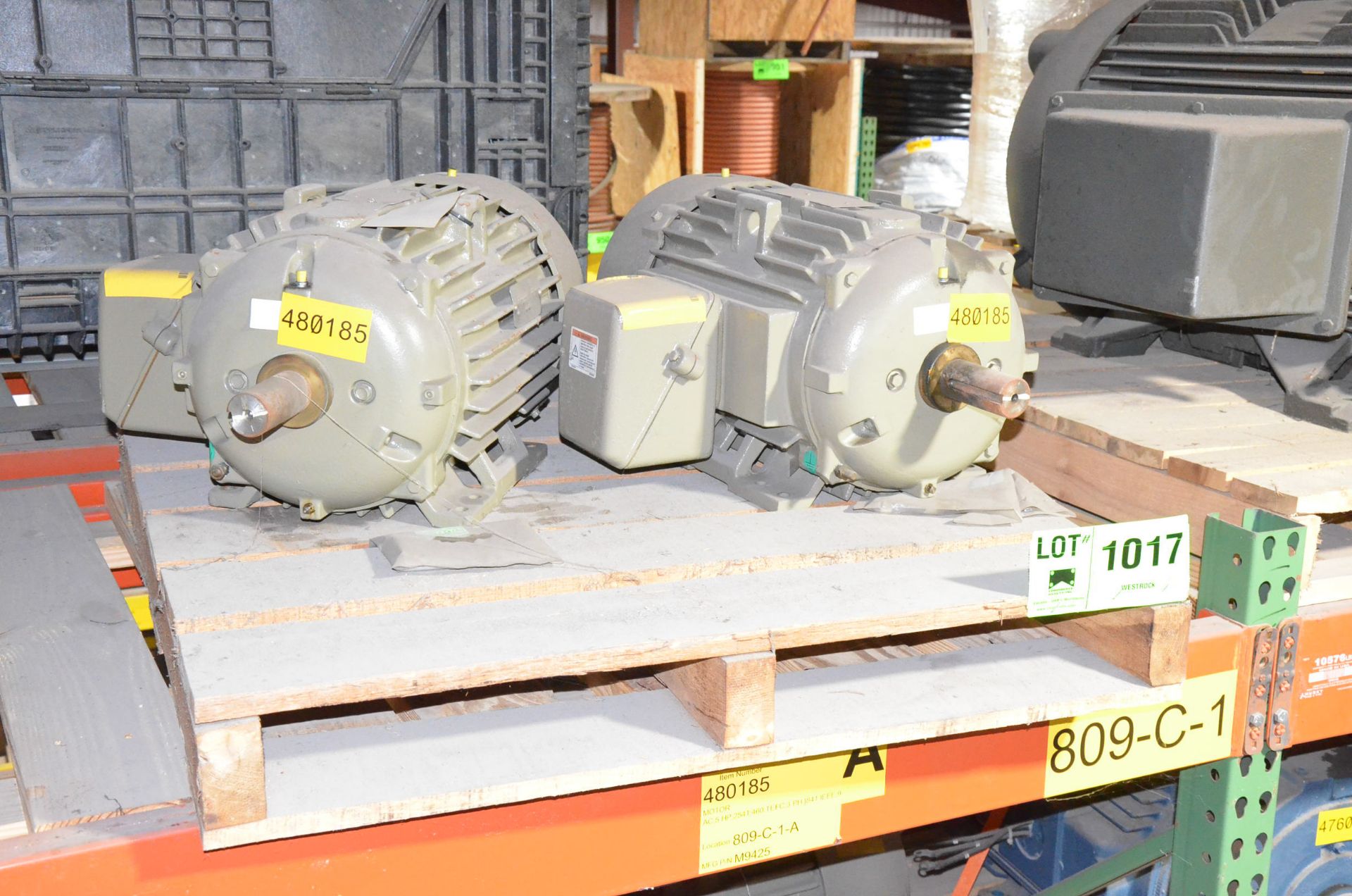 LOT/ (2) GE 5HP/900RPM/460V/3PH/60HZ ELECTRIC MOTORS