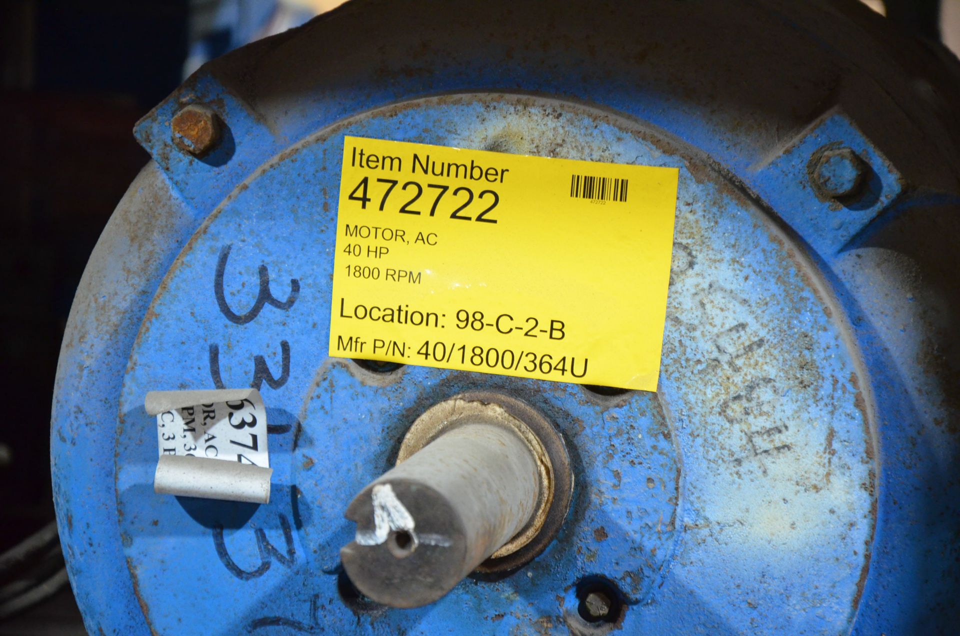 WESTINGHOUSE 40HP/1800RPM/460V/3PH/60HZ ELECTRIC MOTOR - Image 2 of 2