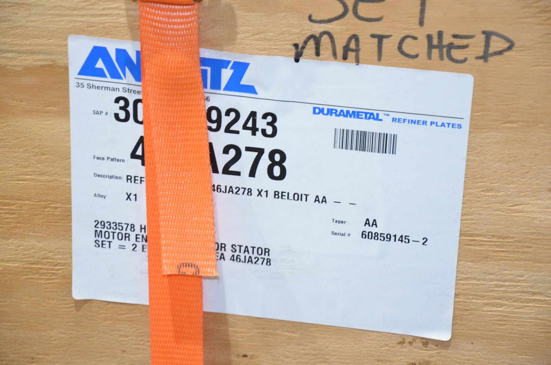 LOT/ ANDRITZ 300079242 RP 46JA277 X1 AA SS REFINER PLATES - Image 3 of 3