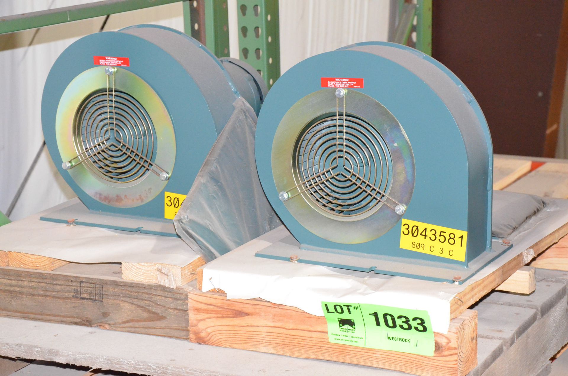 LOT/ (2) ABB BALDOR COOLING FANS