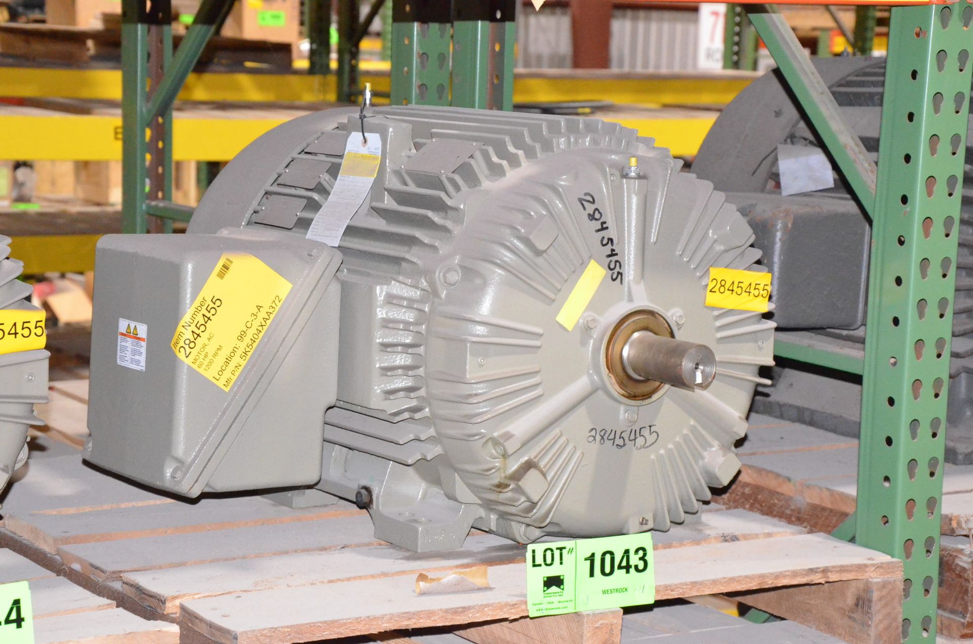 GE 60HP/1200RPM/460V/3PH/60HZ ELECTRIC MOTOR