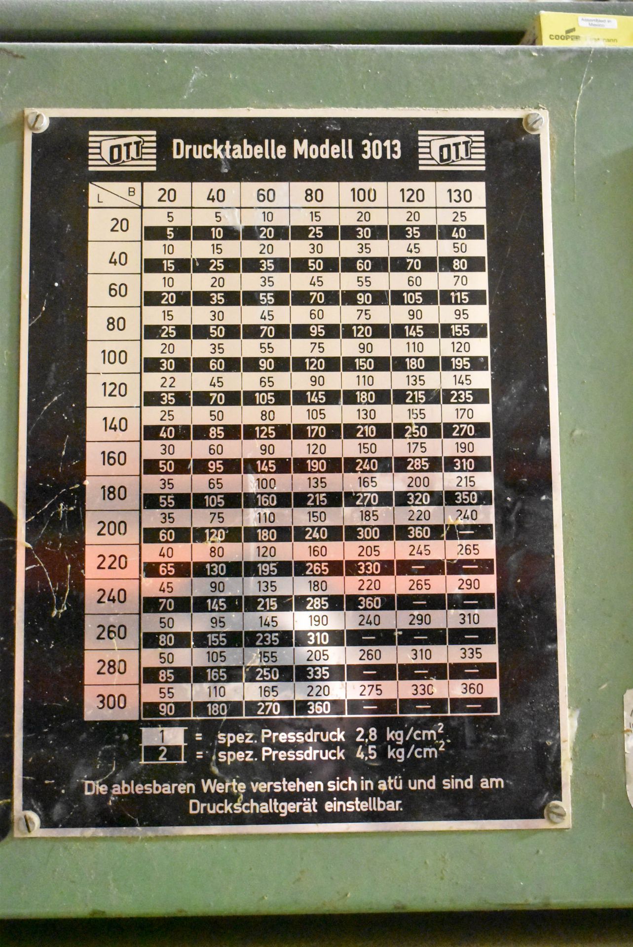 OTT JU3013 40 TO 60 TON ELECTRIC VENEER PRESS WITH 54" X 118" PLATENS, S/N 12828 (CI) [RIGGING FEE - Image 6 of 10