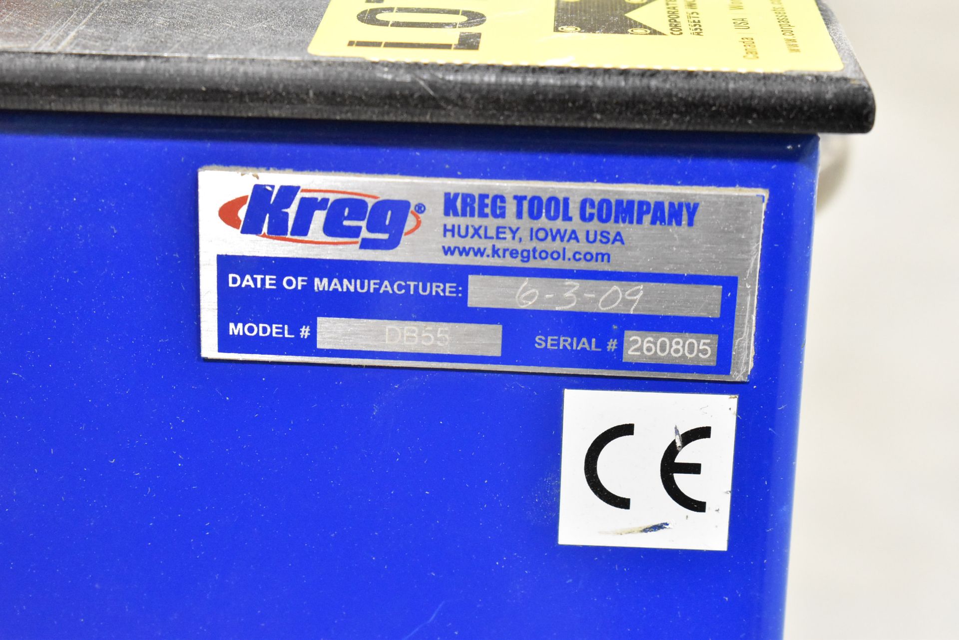 KREG (2009) DB55 POCKET SCREW MACHINE, S/N 260805 [RIGGING FEE FOR LOT #1 - $50 CAD PLUS - Image 3 of 3