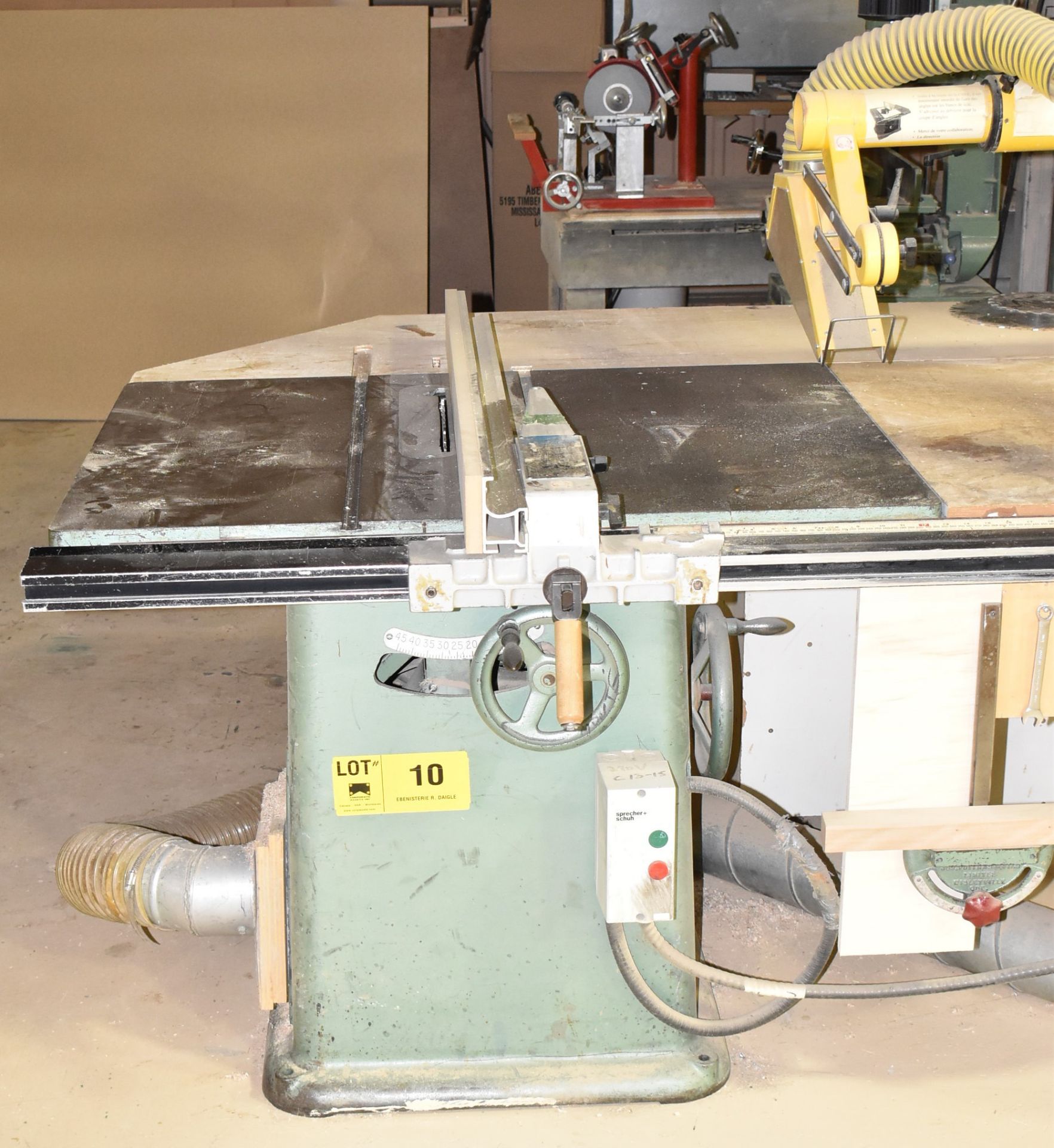 POITRAS 12000 3 HP TABLE SAW WITH EXCALIBUR OVERARM BLADE GUARD, 115-220V/1PH/60HZ, S/N N-73-12- - Image 2 of 8