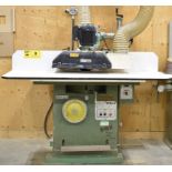 GOMAD DFDA-4 SPINDLE SHAPER WITH SPEEDS TO 10,000 RPM, GENERAL 20-480M3 1 HP POWER FEEDER, S/N N/