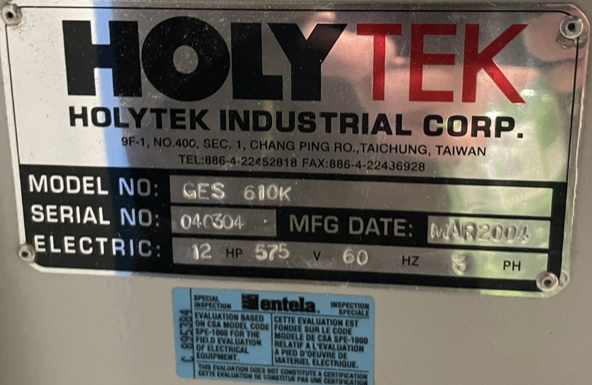 HOLYTEK (2004) GES 610K 24" AUTOMATIC BELT SANDER WITH HOLYTEK DP-525 CONTROL, 12 HP - Image 6 of 6