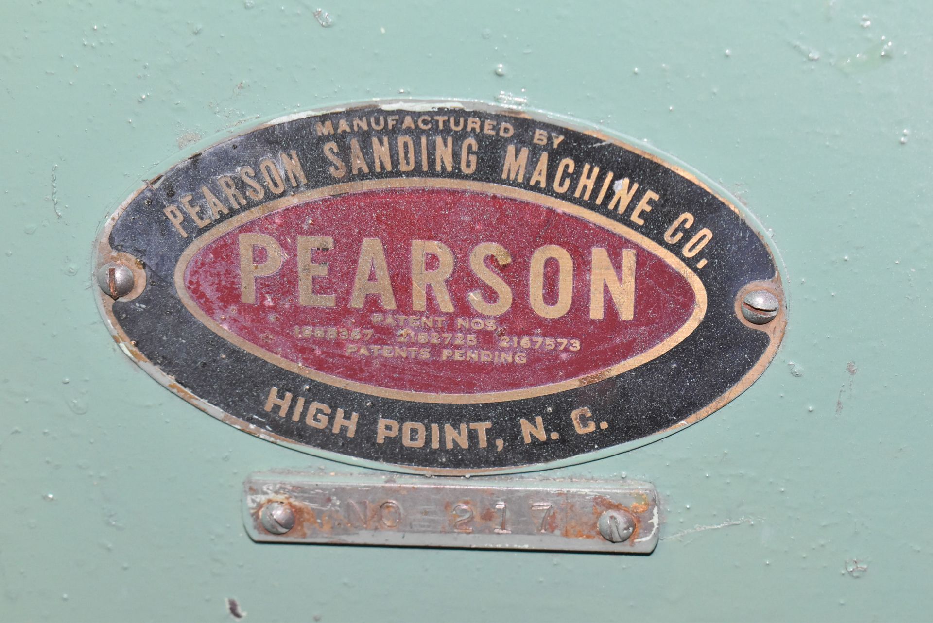 PEARSON EDGE SANDING MACHINE WITH DIES, S/N 217 (CI) [RIGGING FEE FOR LOT #14 - $75 CAD PLUS - Image 3 of 6